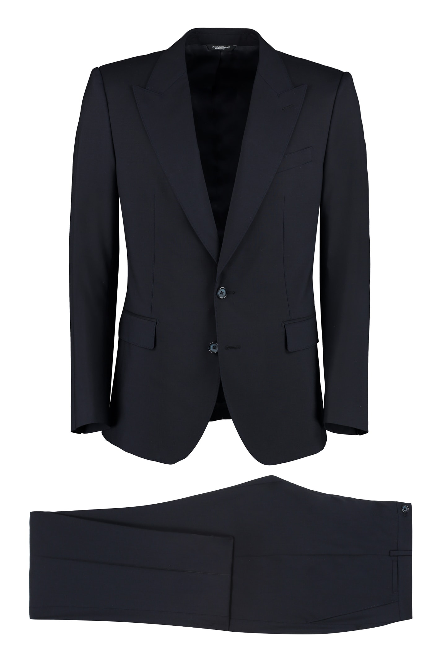 Shop Dolce & Gabbana Sicilia Wool Two-pieces Suit In Blu