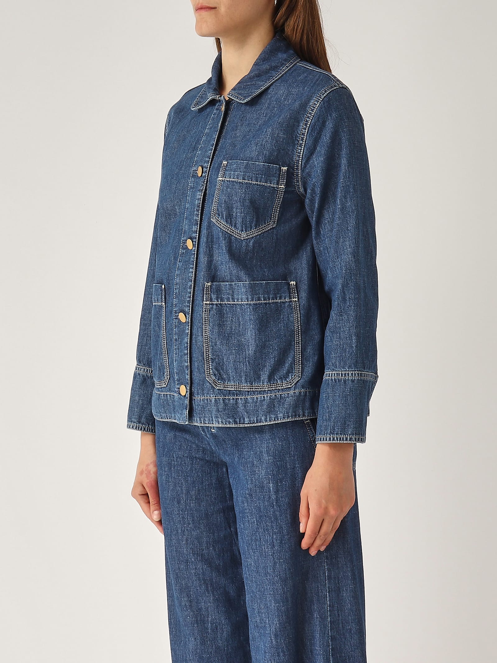 S Max Mara Giulietta Denim Jacket In Blue