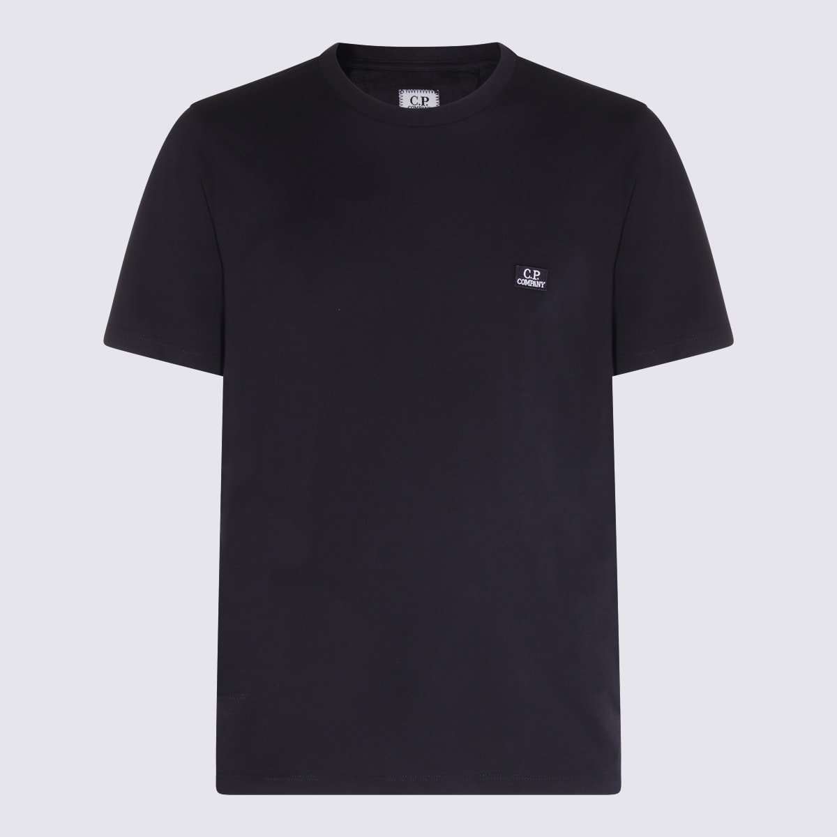 Shop C.p. Company Navy Blue Cotton T-shirt In Total Ecli