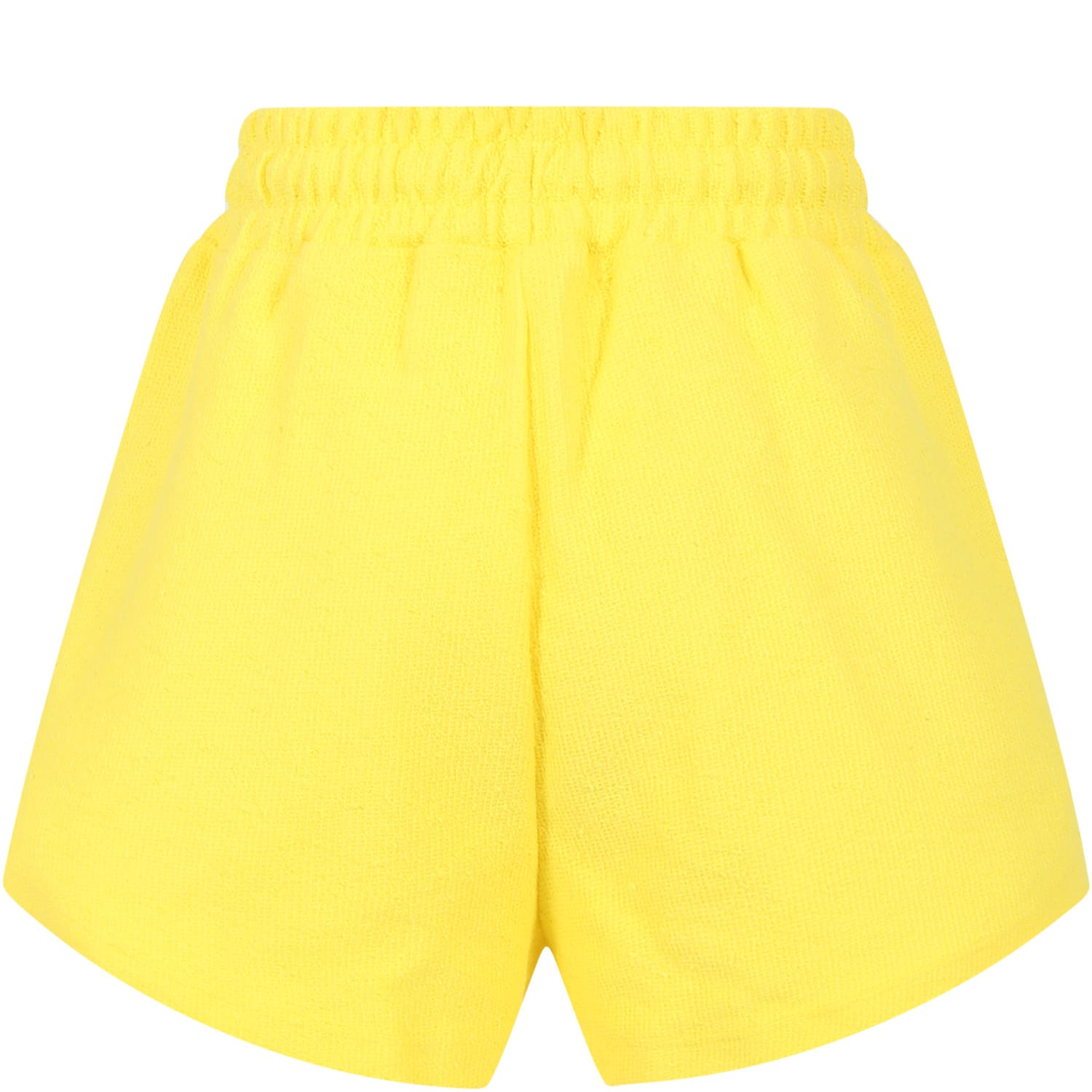 Shop Msgm Casual Yellow Shorts For Girl