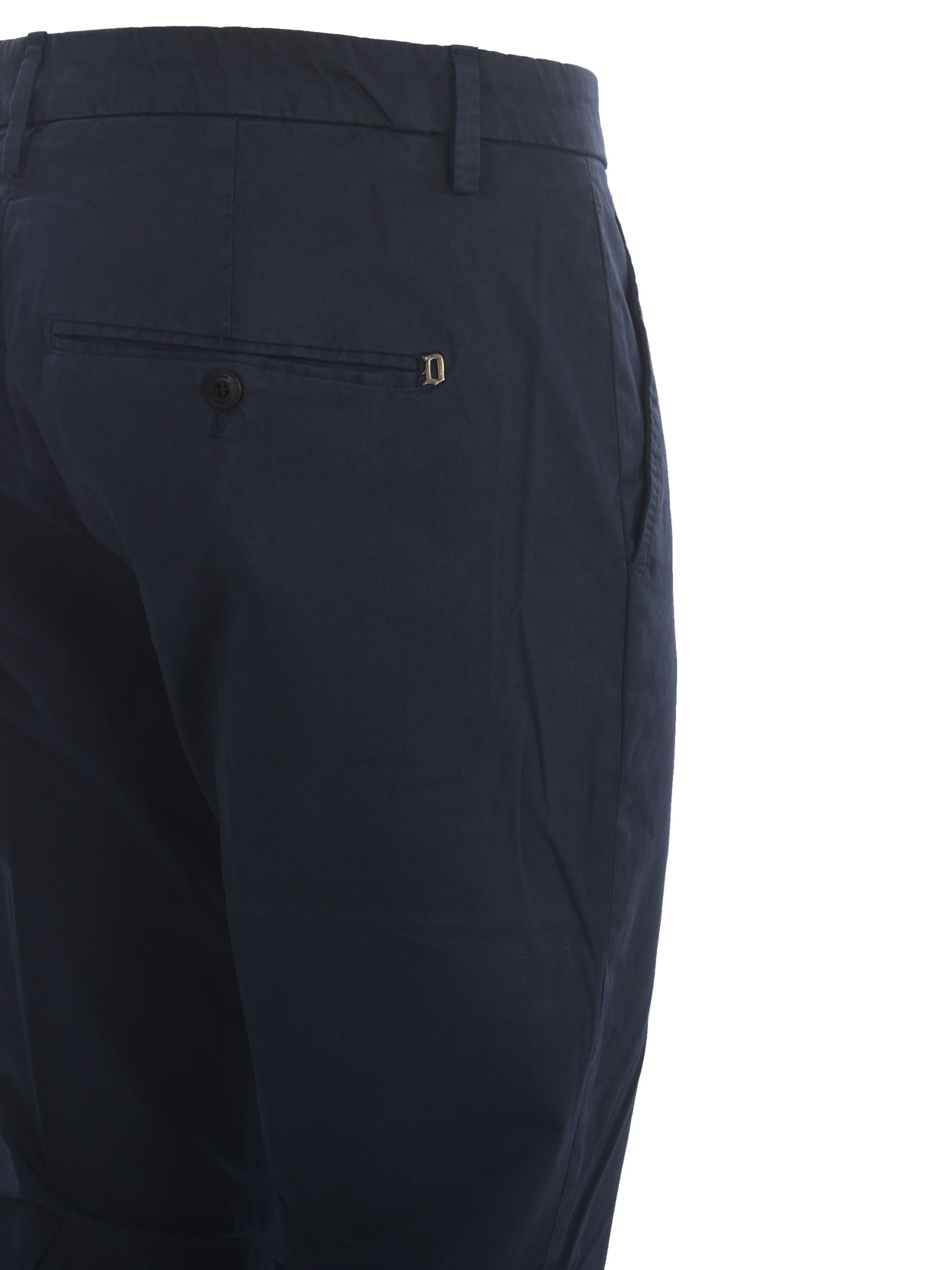 Shop Dondup Trousers  Gaubert Slim In Cotton In Blu Scuro