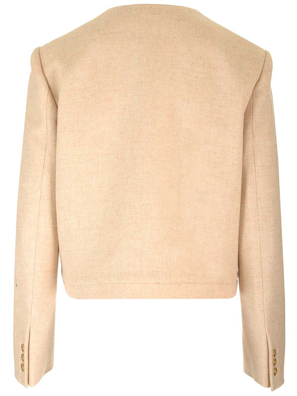 Shop Blazé Milano All Inn Shamo Bolero In Beige