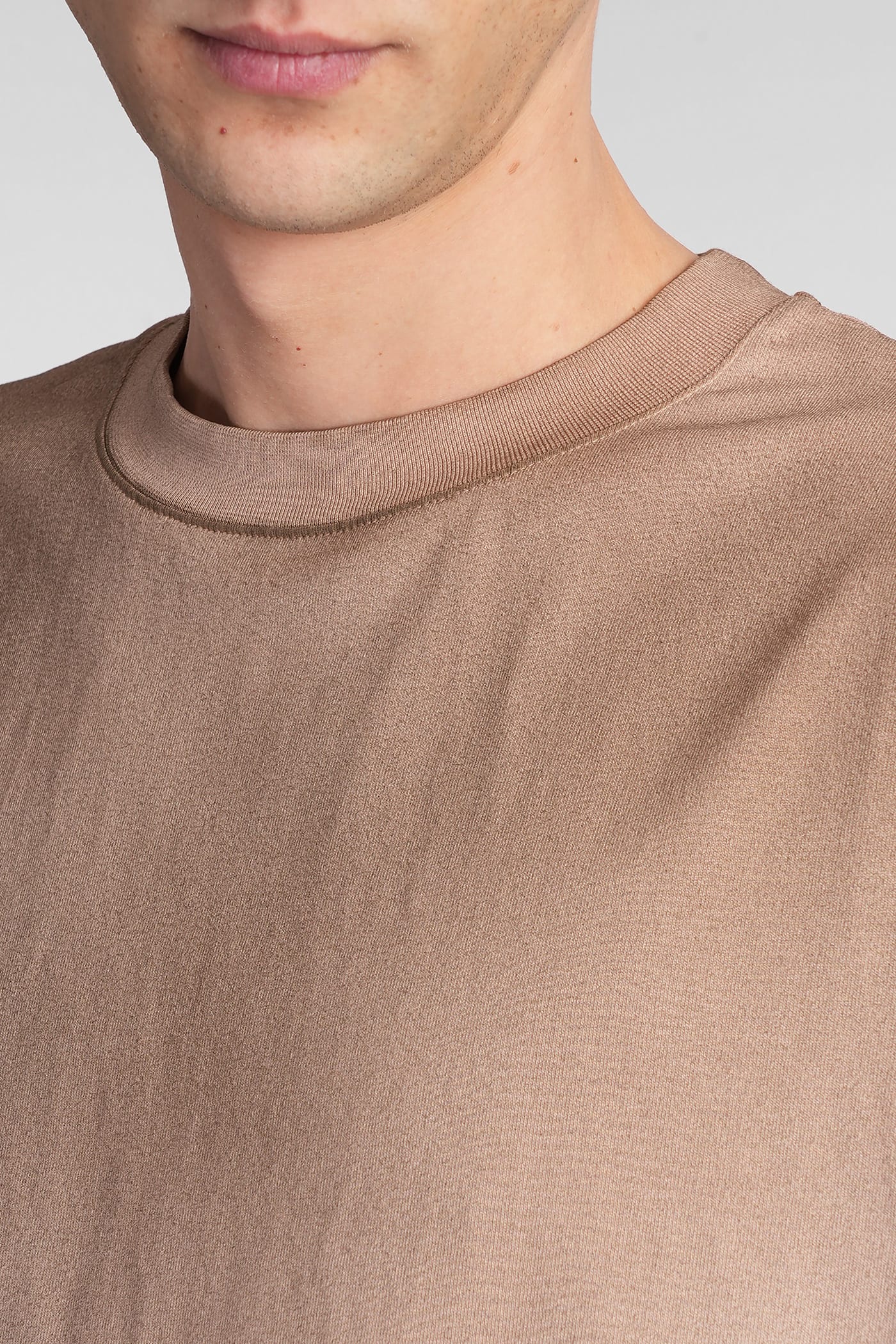 Paura Costa T-shirt In Brown Cotton In Brown