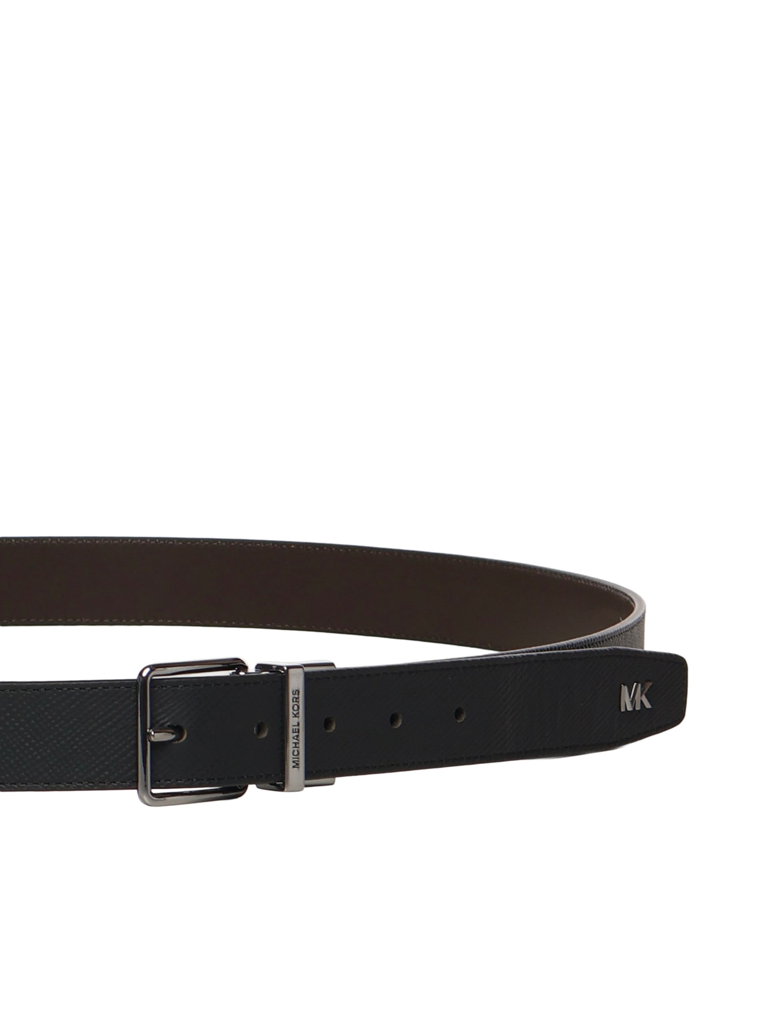 Michael Michael Kors Leather Belt In Black