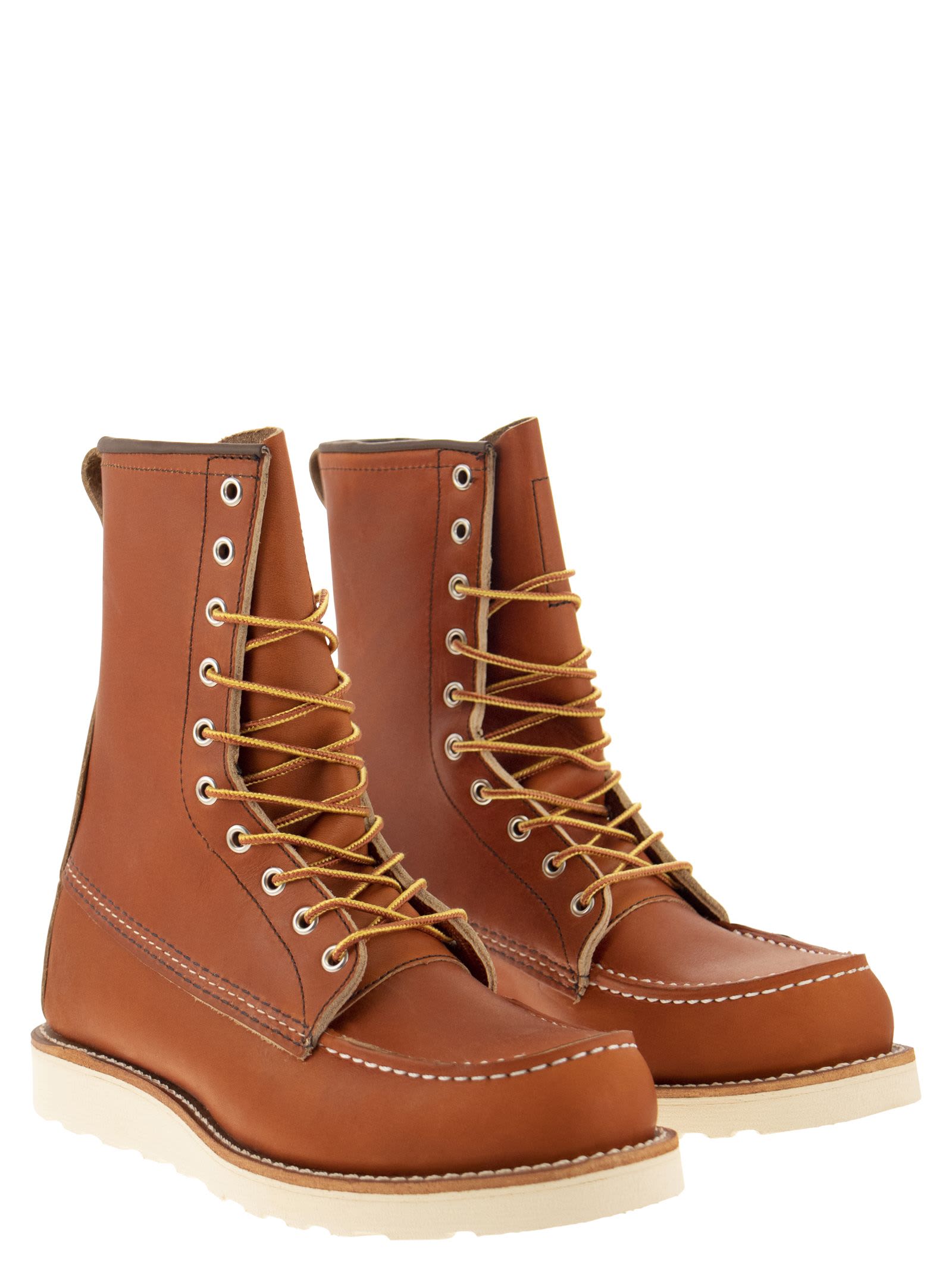 Shop Red Wing Classic Moc - High Leather Lace-up Boot In Gold