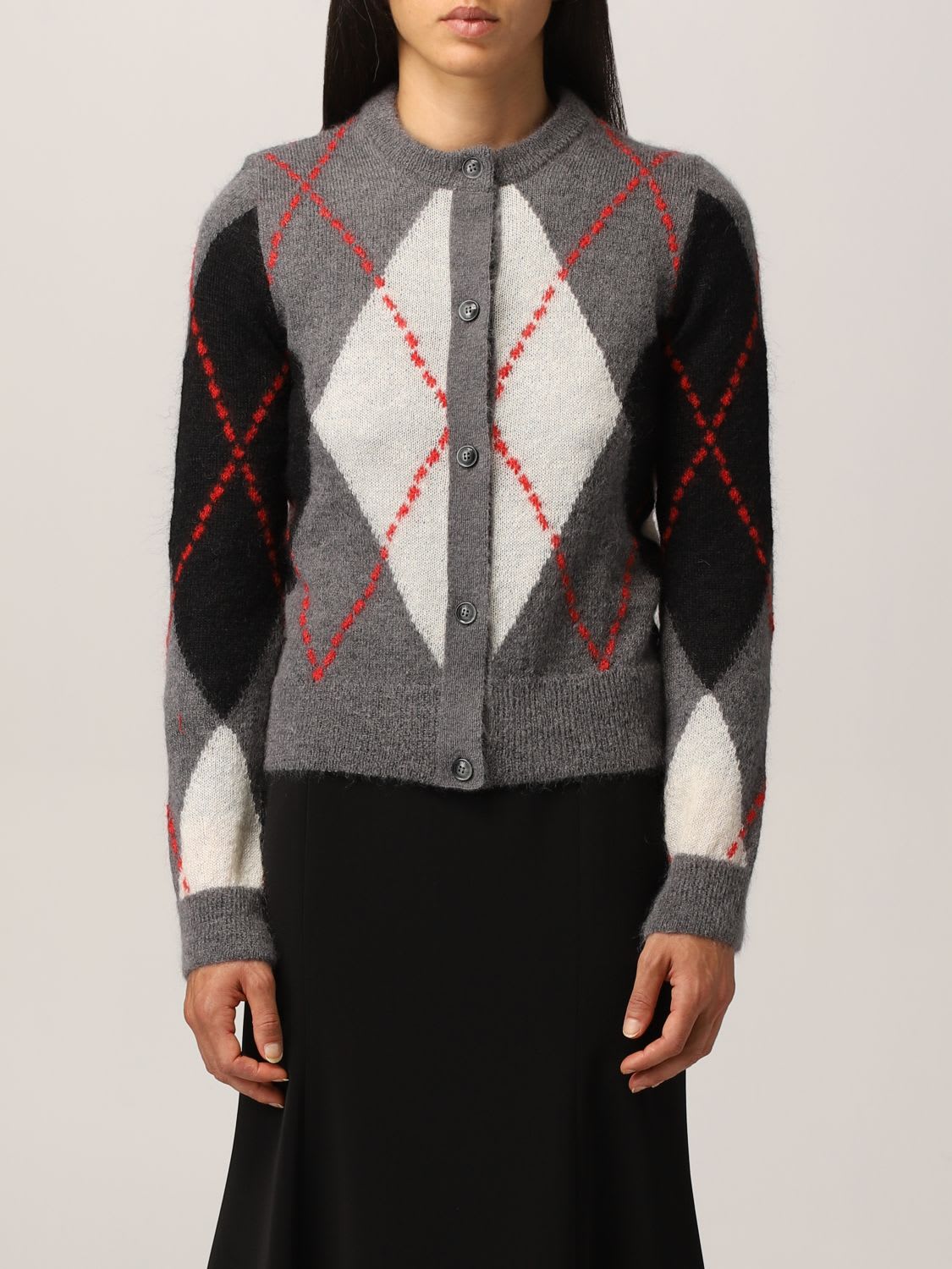 Boutique Moschino Cardigan Moschino Boutique Cardigan In Rhombus Mohair Wool