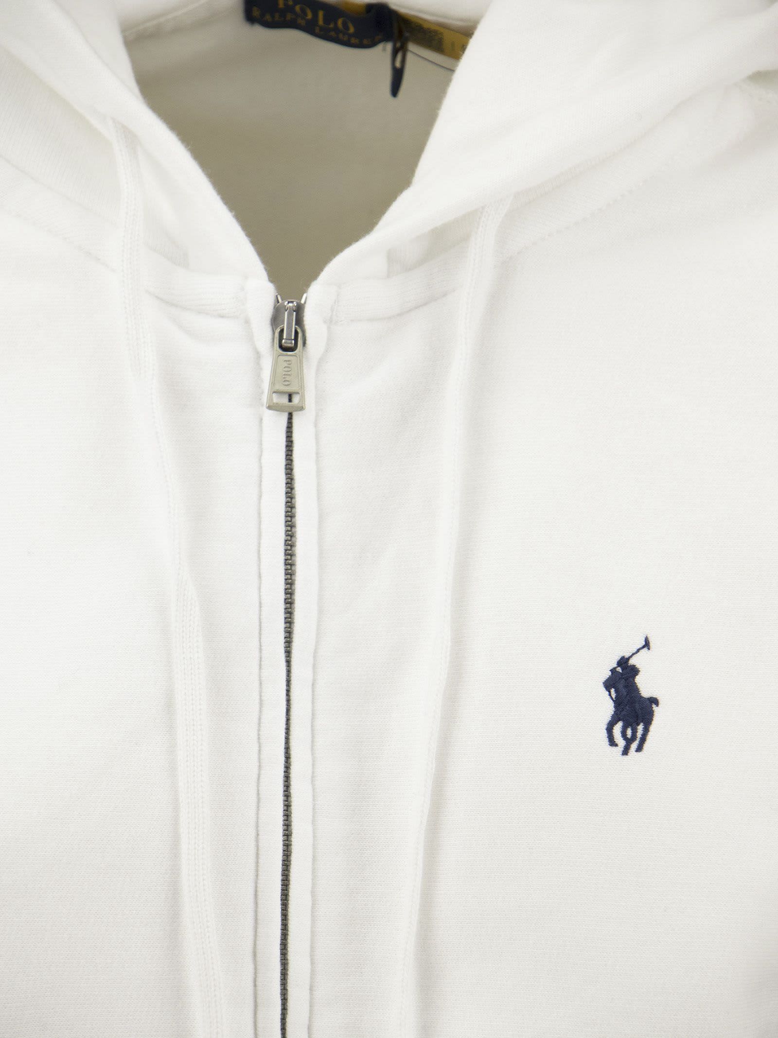 Shop Polo Ralph Lauren Hoodie With Zip In White