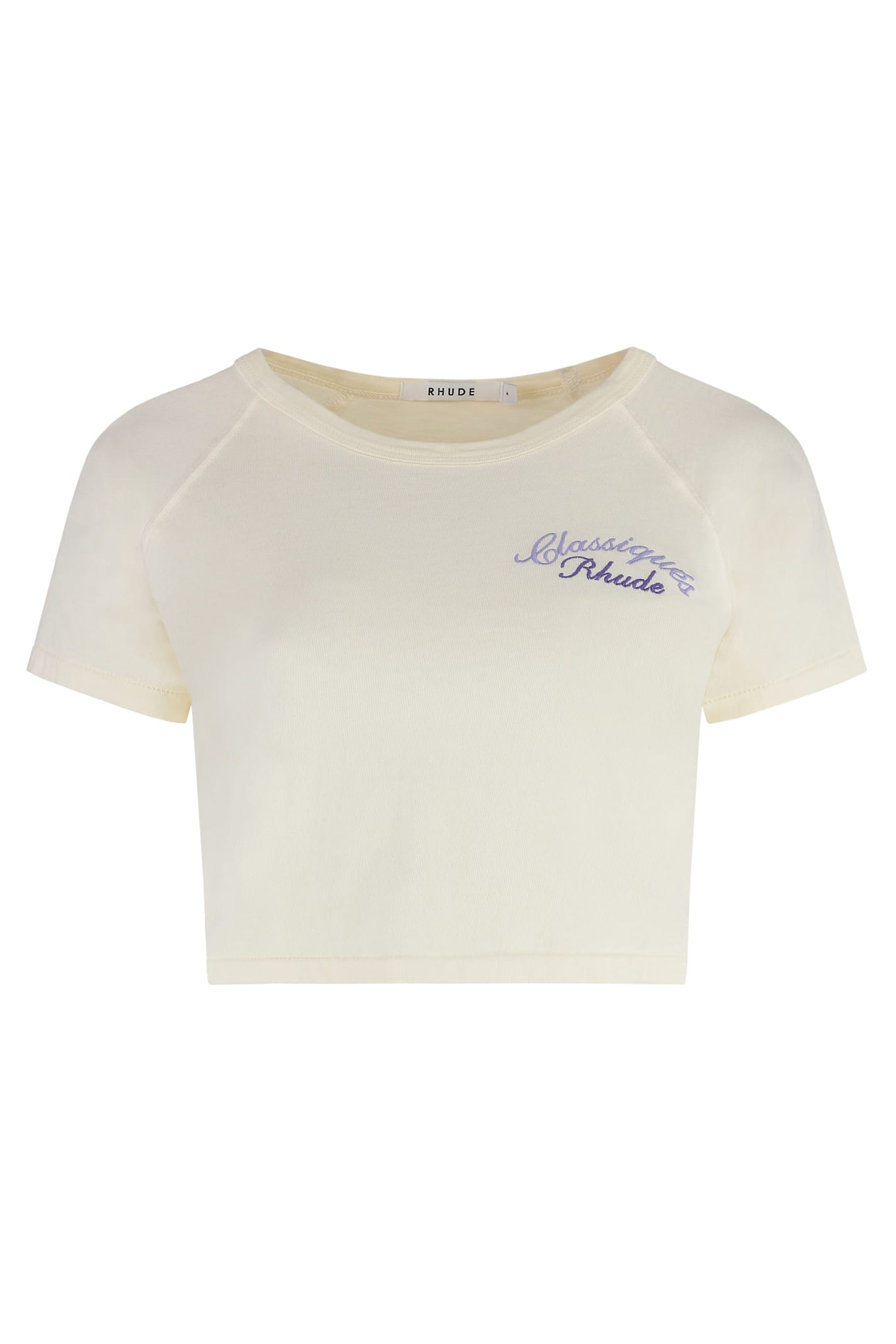 Cotton Crop Top With Logo