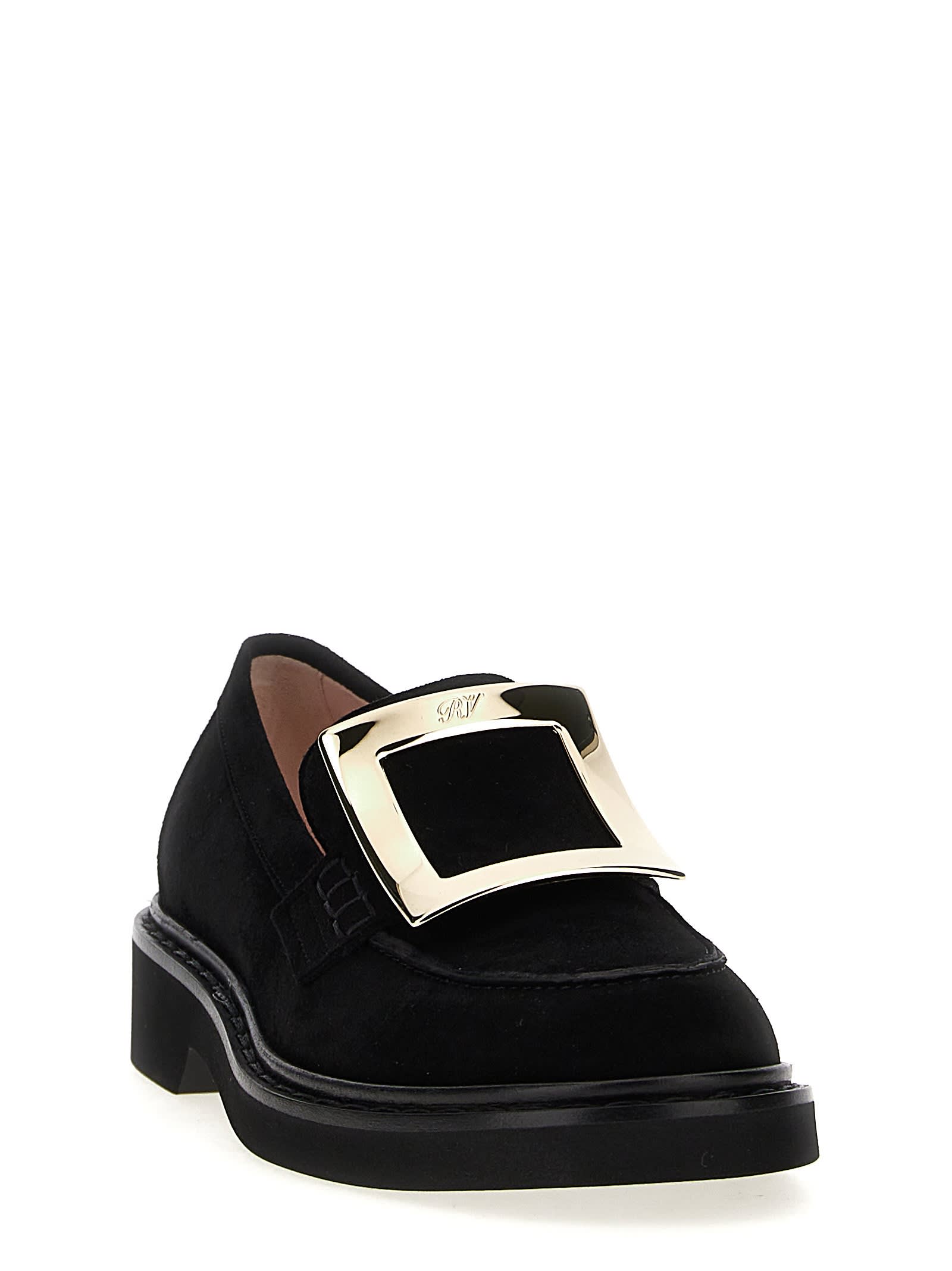 Shop Roger Vivier Viv Rangers Loafers In Black