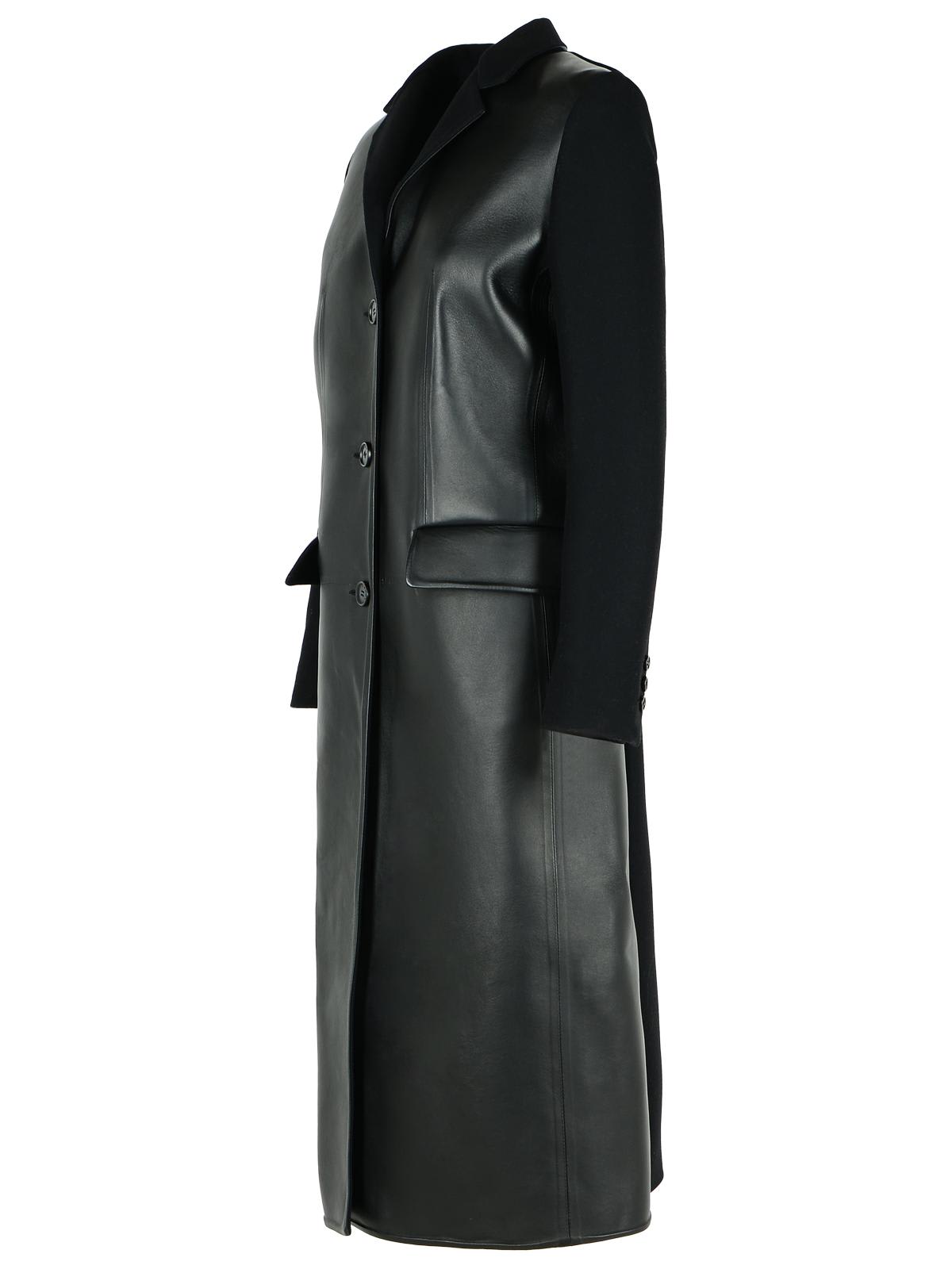 Marni Long-sleeved Patchwork Coat In Black