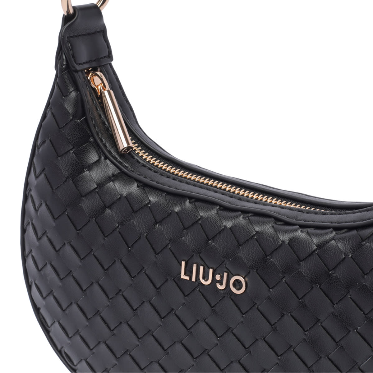 Shop Liu •jo Logo Hobo Bag In Black
