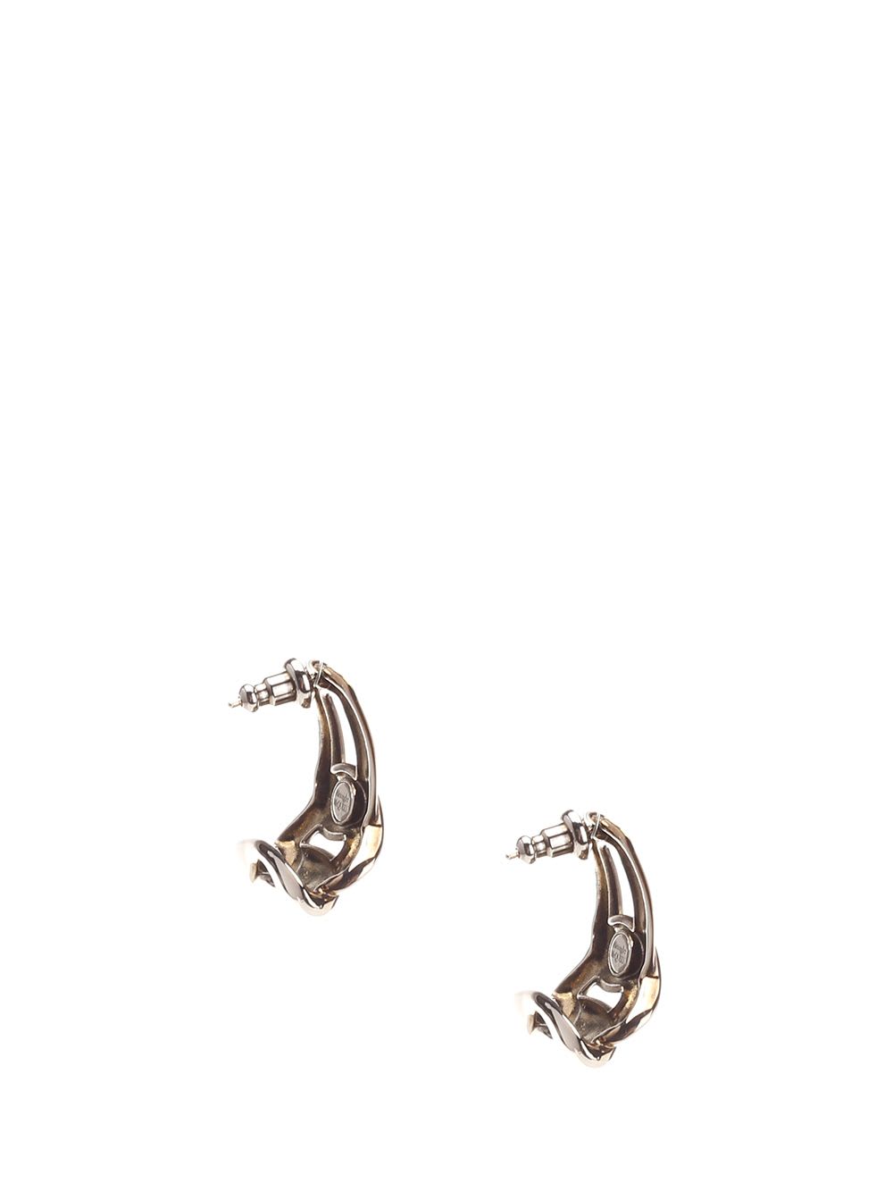 Shop Alexander Mcqueen Chain Earrings In Gold