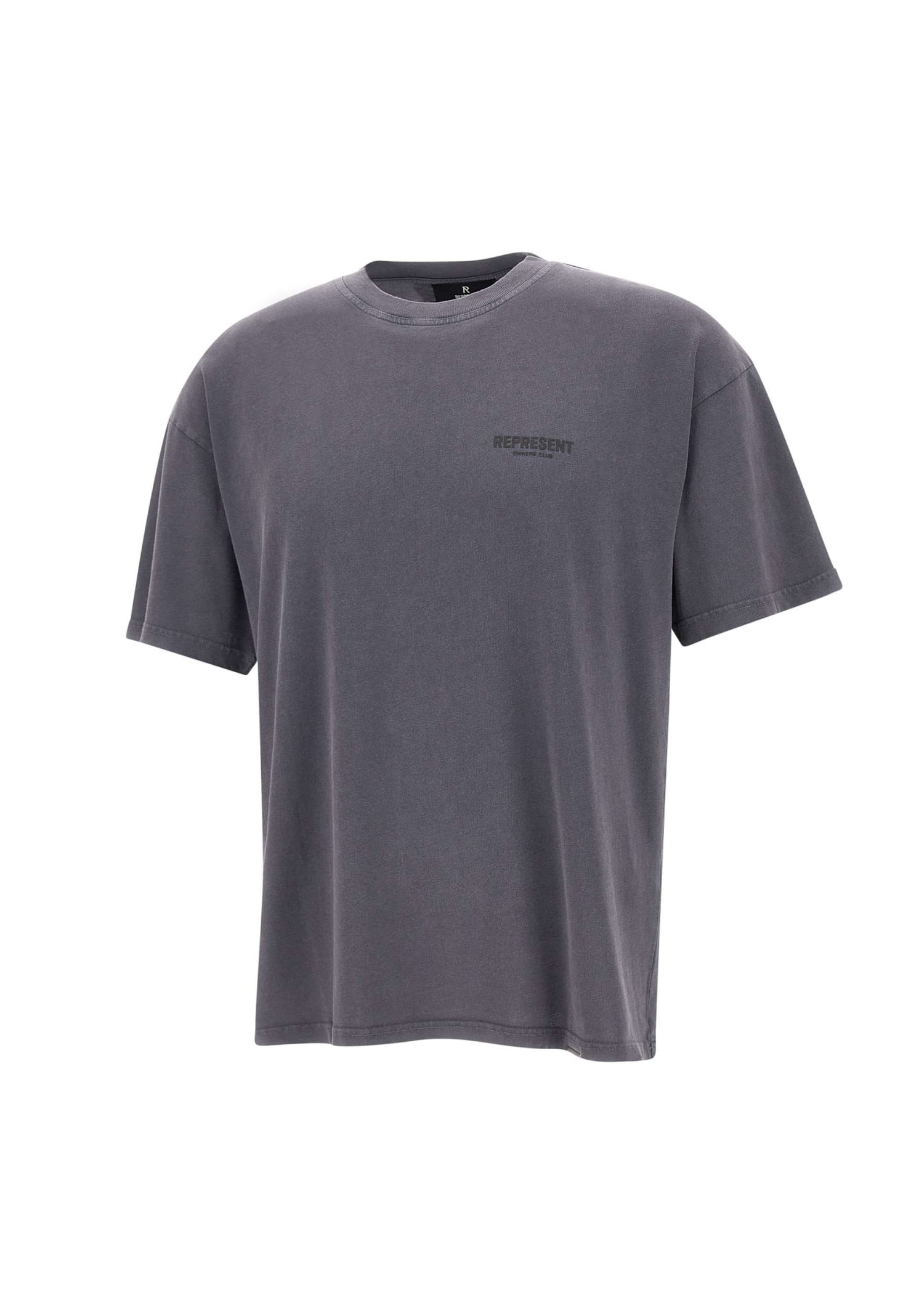 Shop Represent Owners Club Cotton T-shirt In Grey