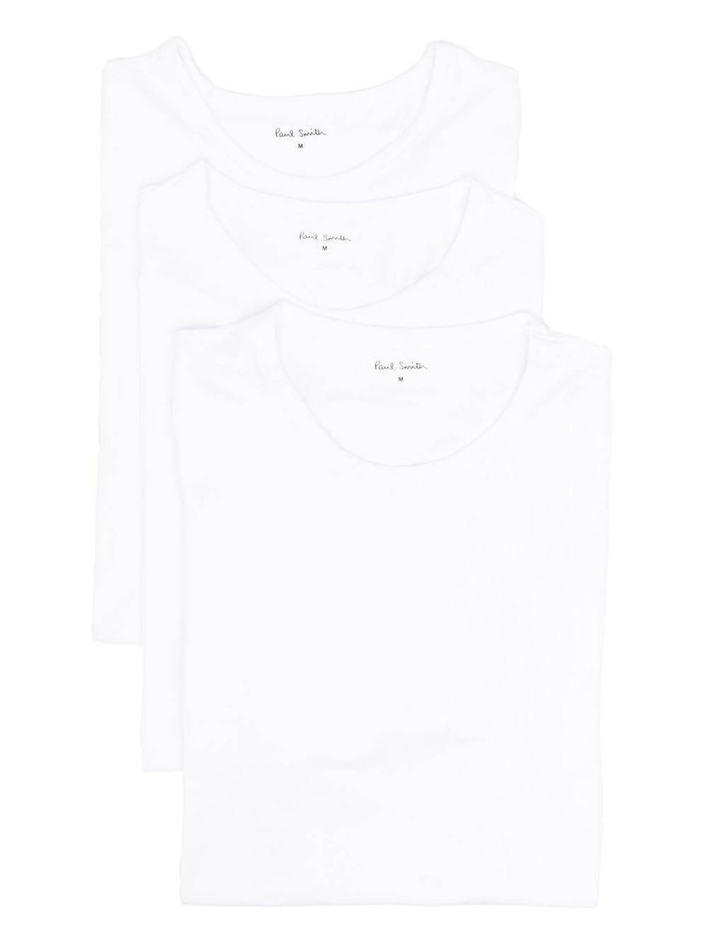 Paul Smith 3-pack Crew Neck T-shirts In Soft Modal In White