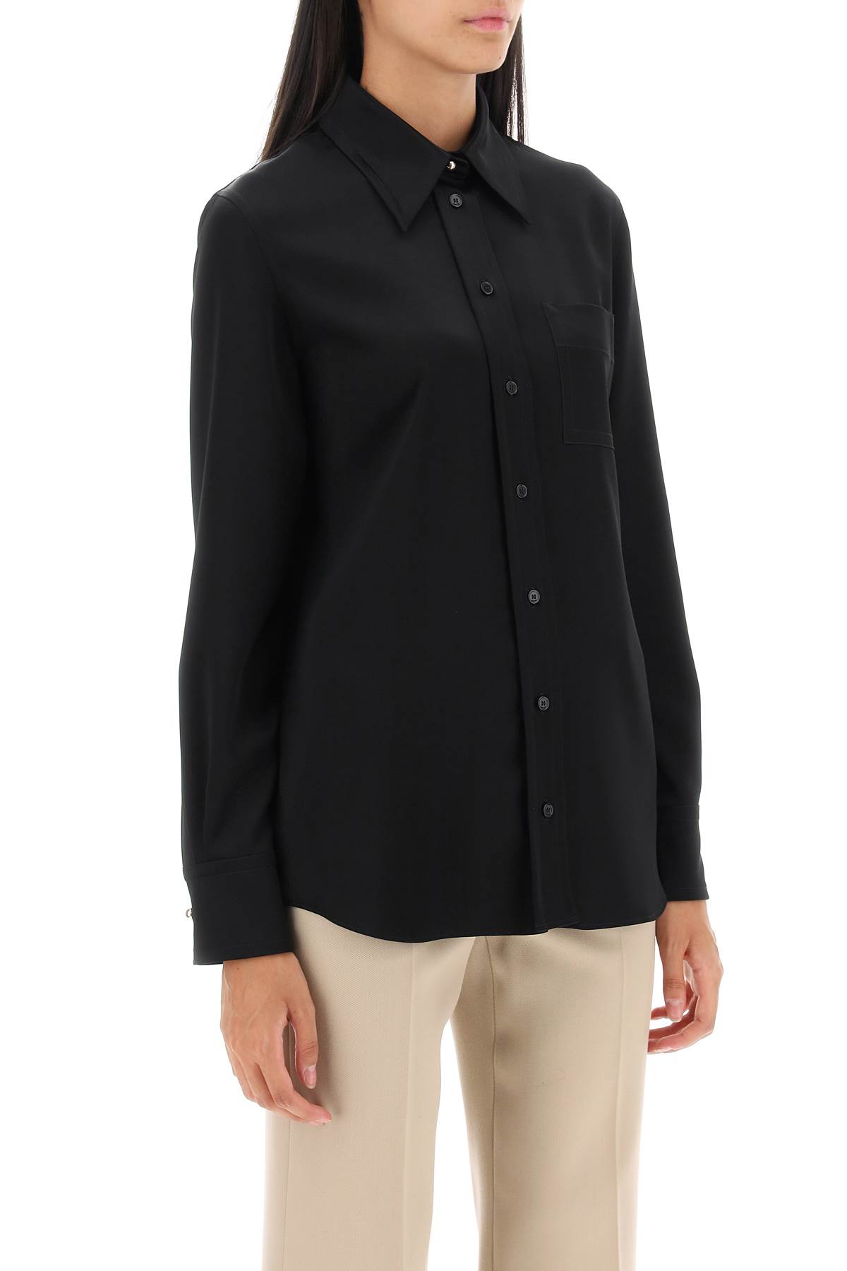 Lanvin Women Crepe De Chine Shirt In Black (black)