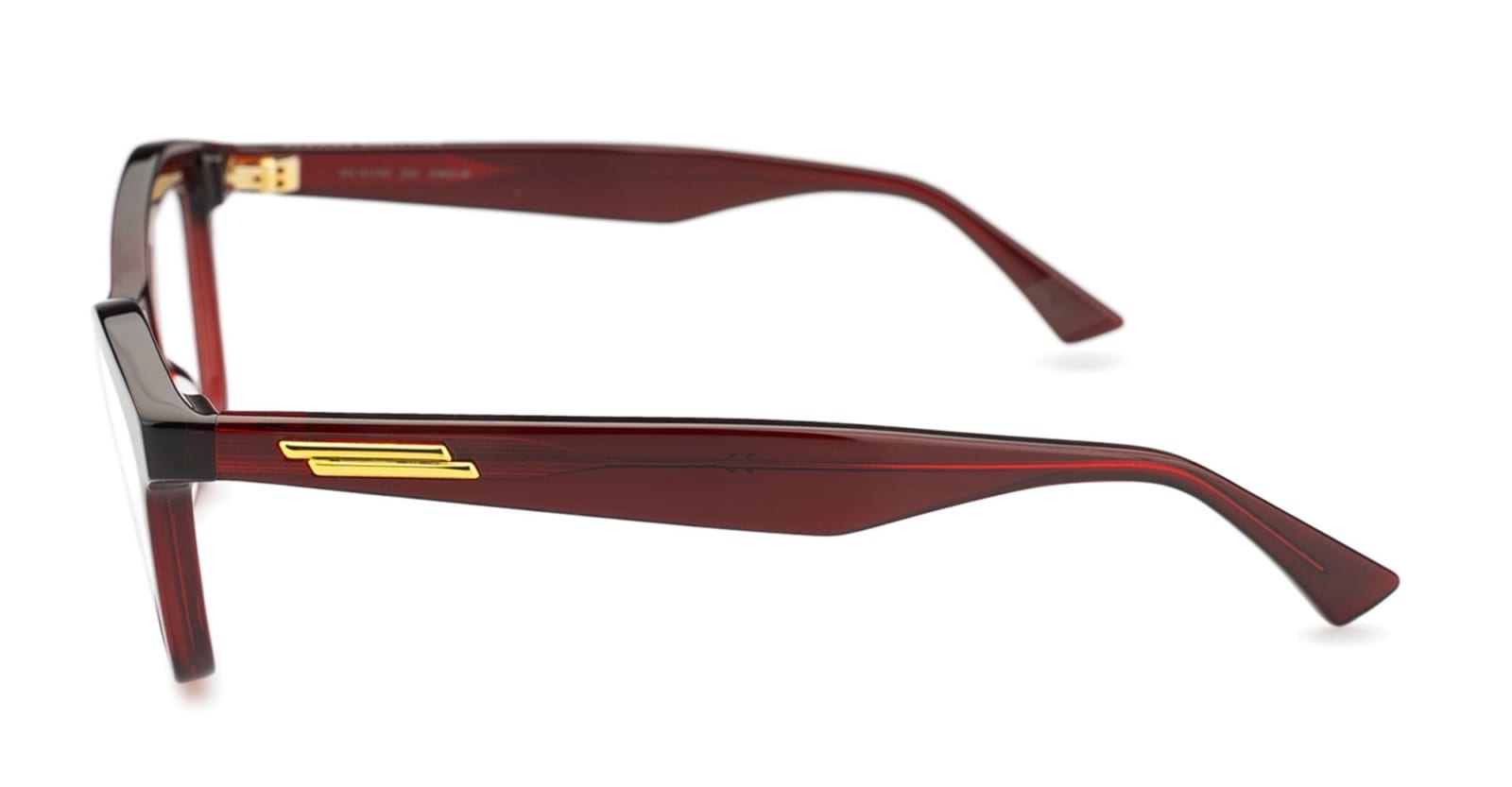 Shop Bottega Veneta Bv1096o - Burgundy Rx Glasses