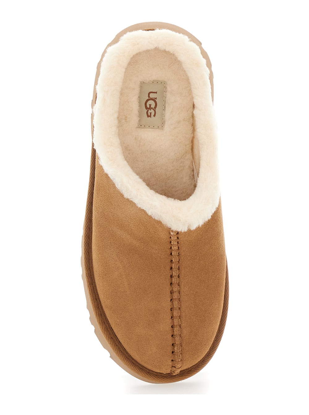 Shop Ugg New Heights Cozy Clogs In Beige