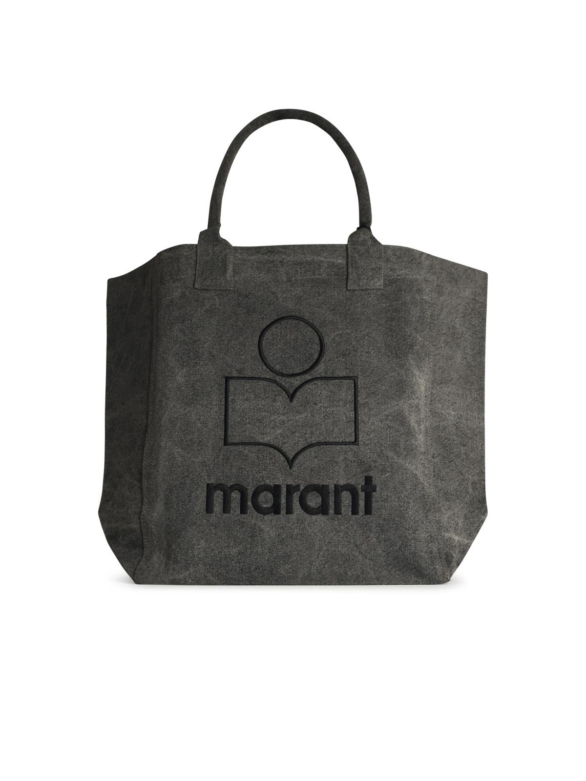 Shop Isabel Marant Venky Grey Cotton Bag