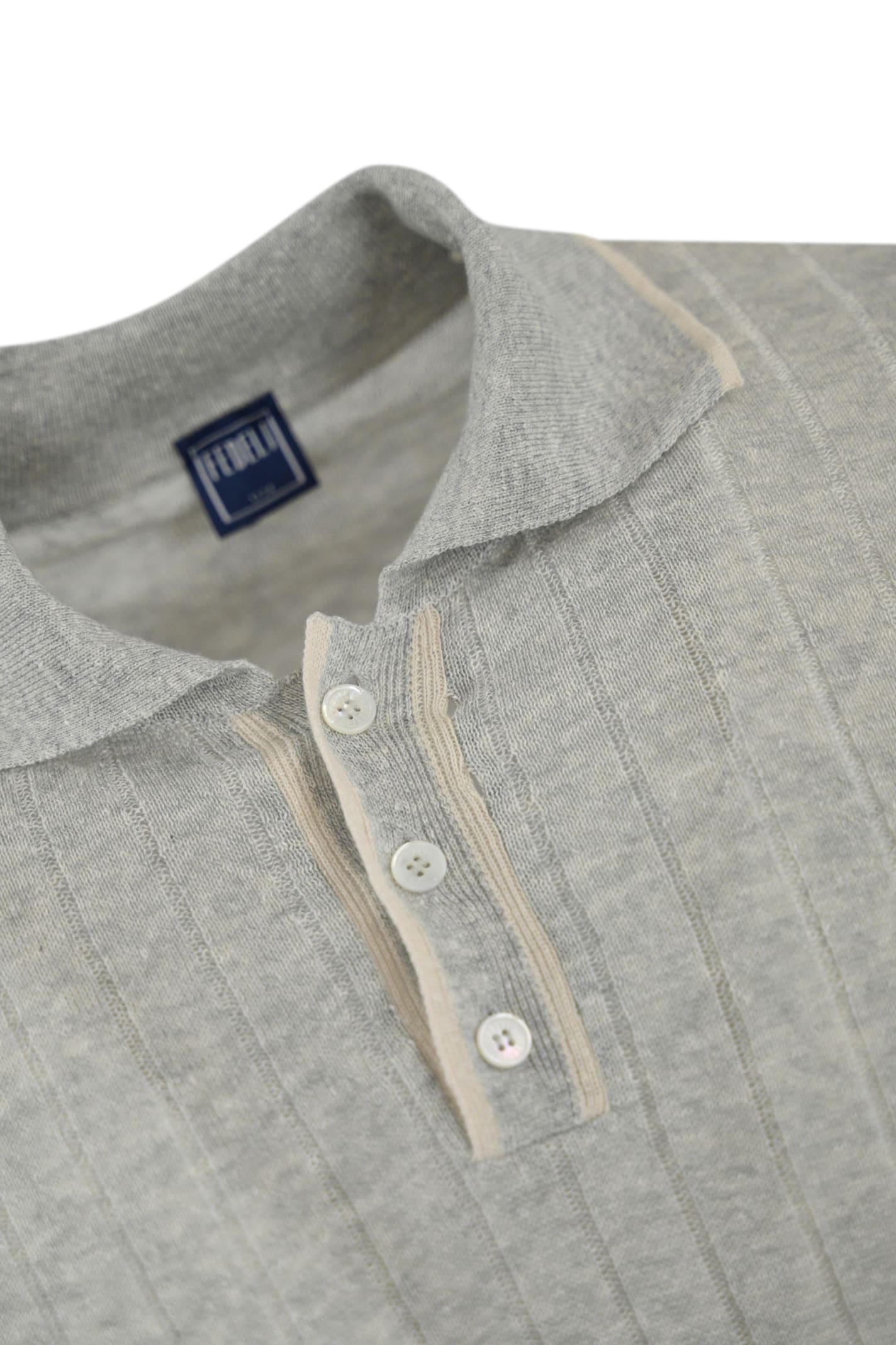 Fedeli Linen And Cotton Knitted Polo Shirt