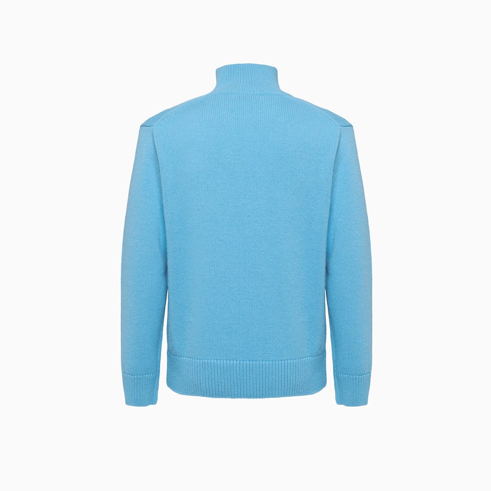 Shop Laneus Turtle Neck Sweater In Blue