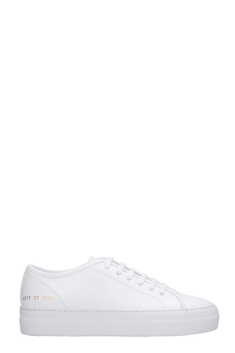 Common Projects Tournament Sneakers In White Leather