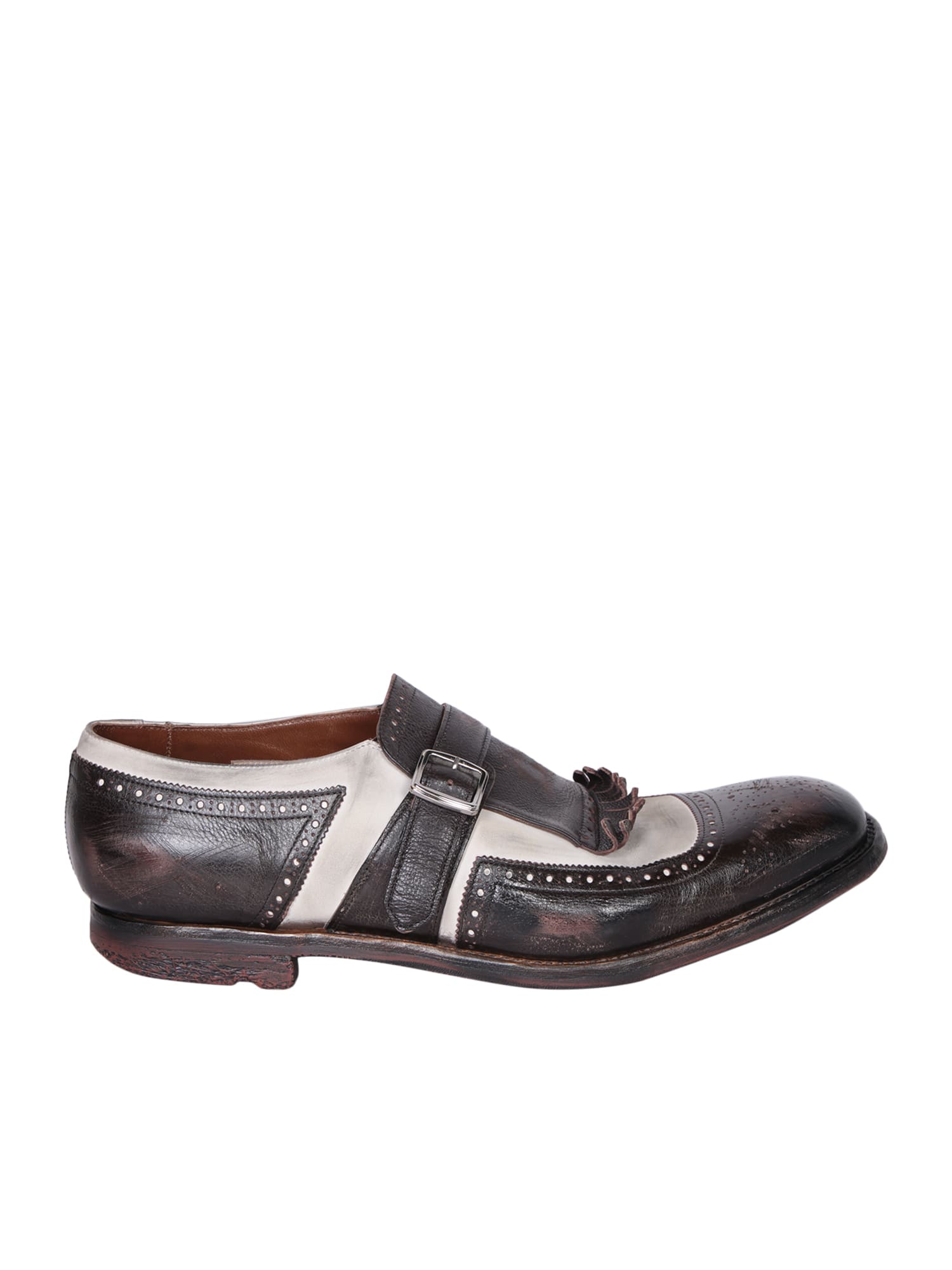 Shop Church's Shanghai Ebony White Loafers In Brown