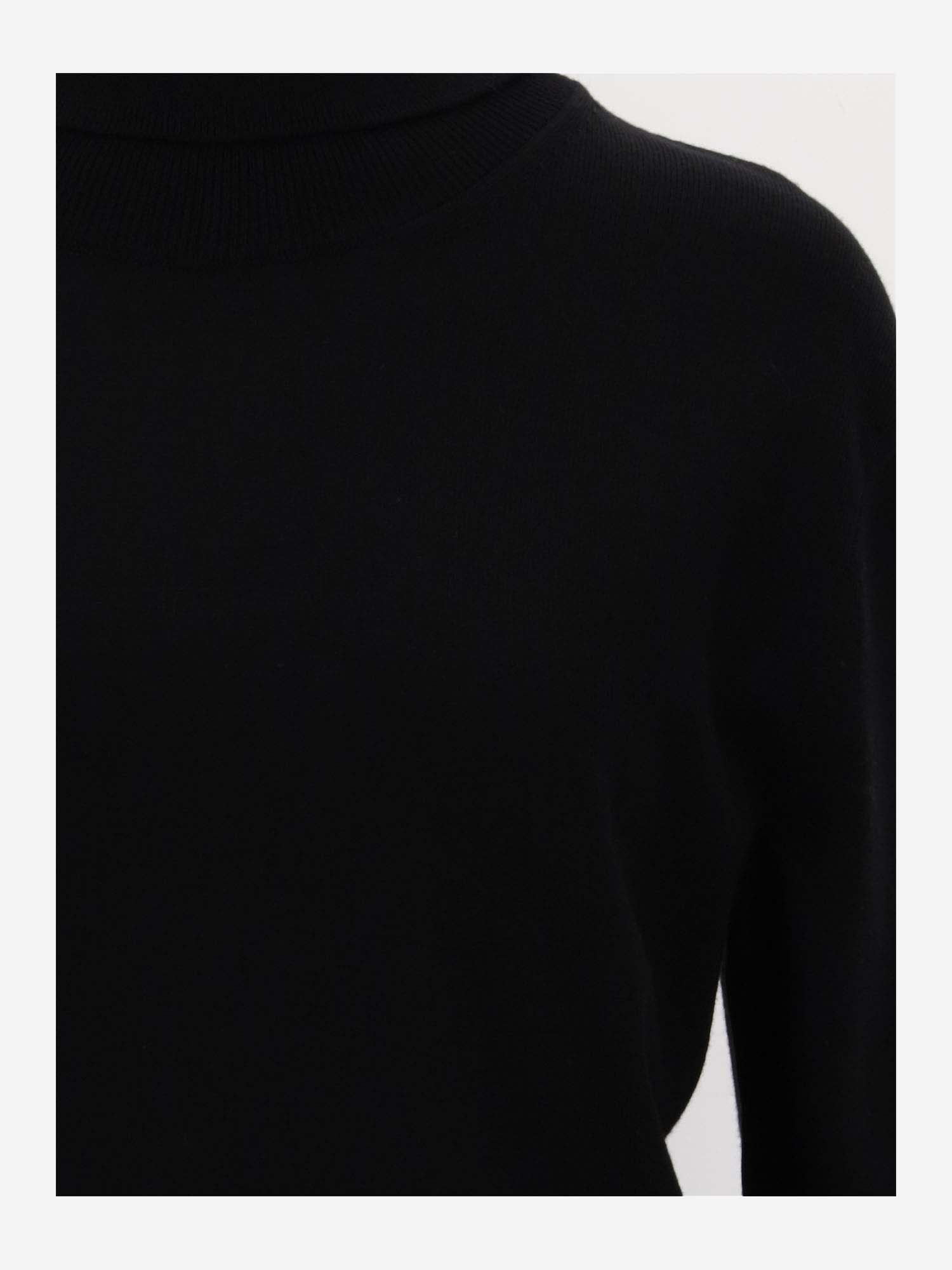 Shop Jil Sander Asymmetrical Yack And Virgin Wool Blend Sweater In Nero