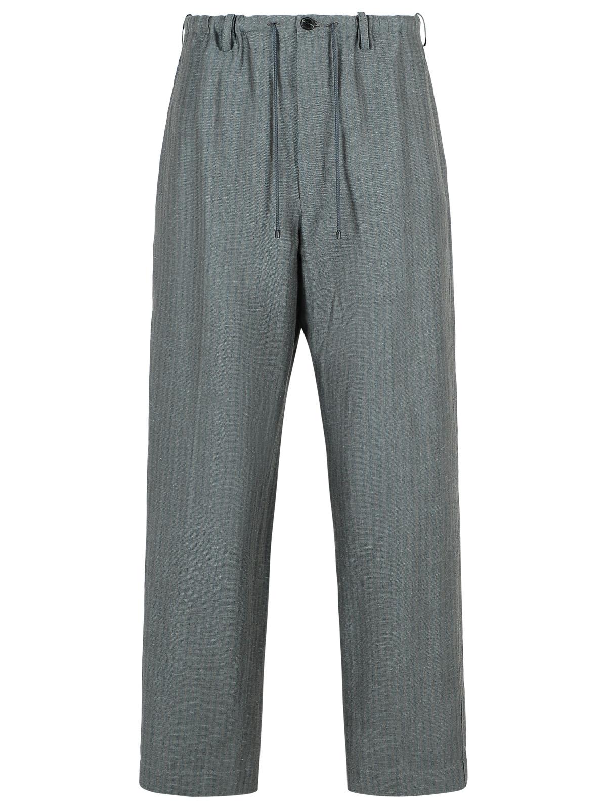 Dries Van Noten Penny Grey Linen Blend Trousers In Gray