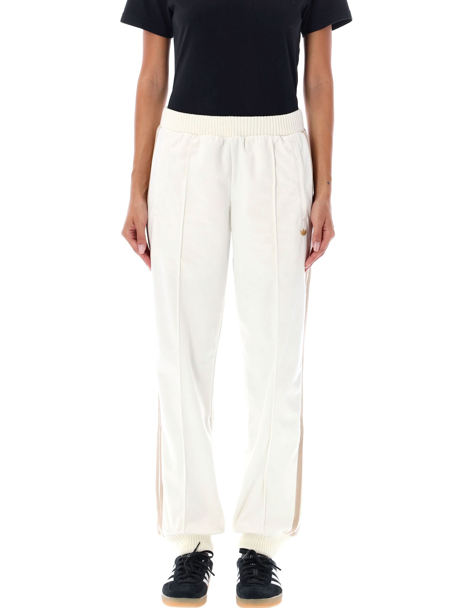 Shop Adidas Originals Velvet Track Pants In White