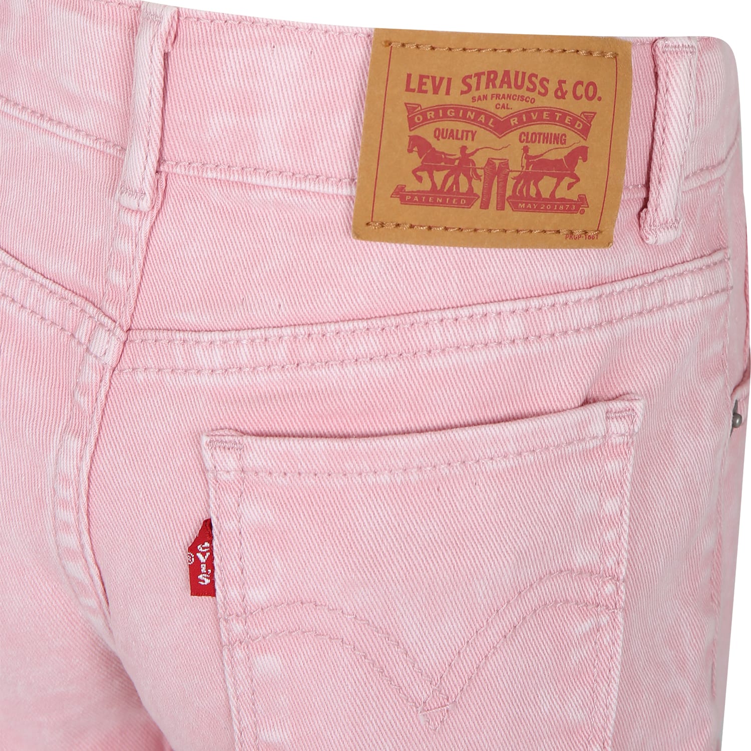 Shop Levi's Pink Shorts For Girl With Logo