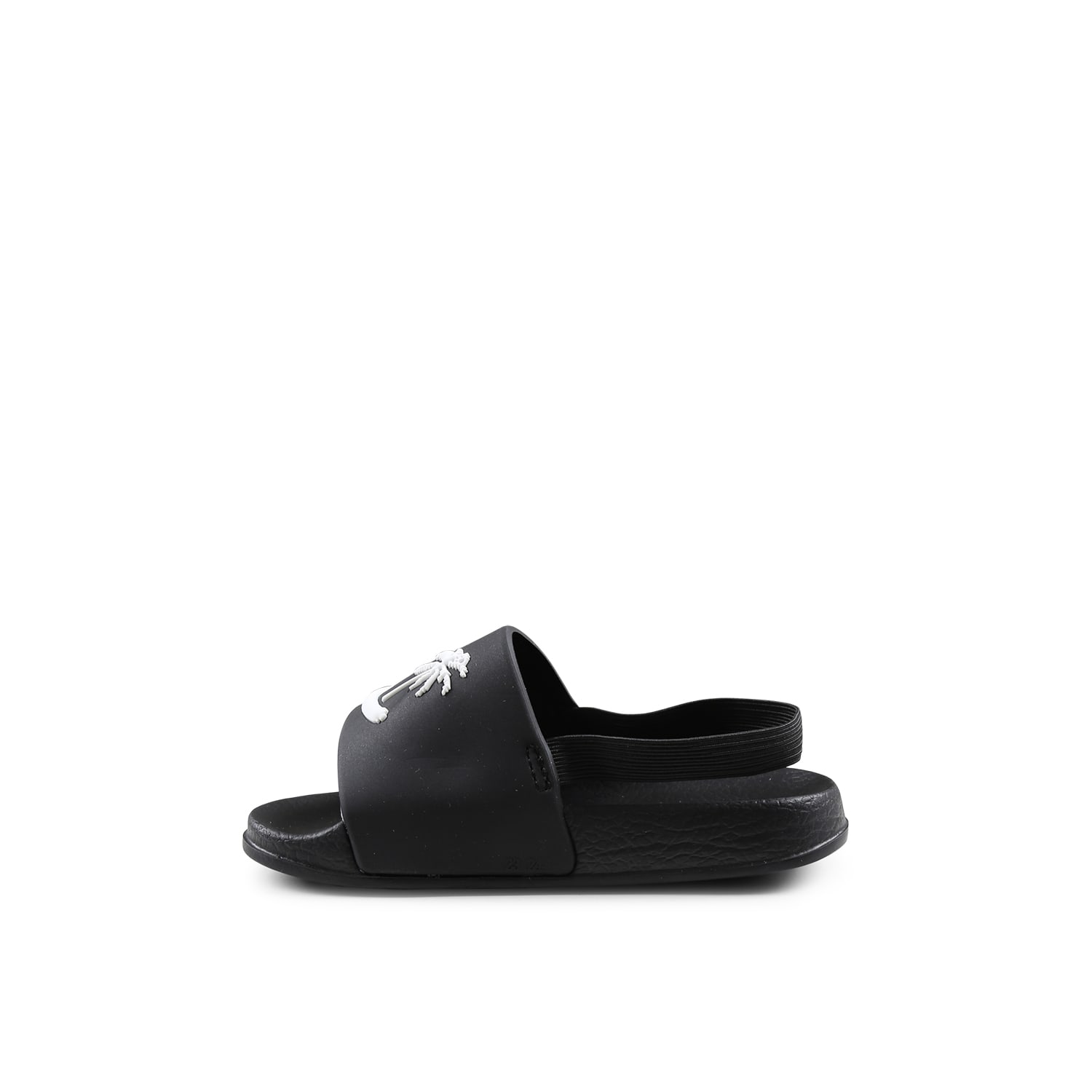 Molo Black Slippers For Kids With Smiley In Black