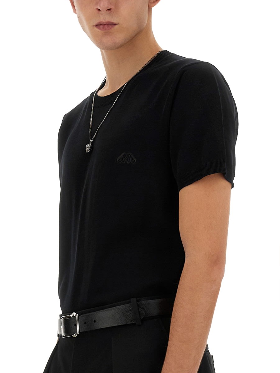 Shop Alexander Mcqueen T-shirt With Logo In Black