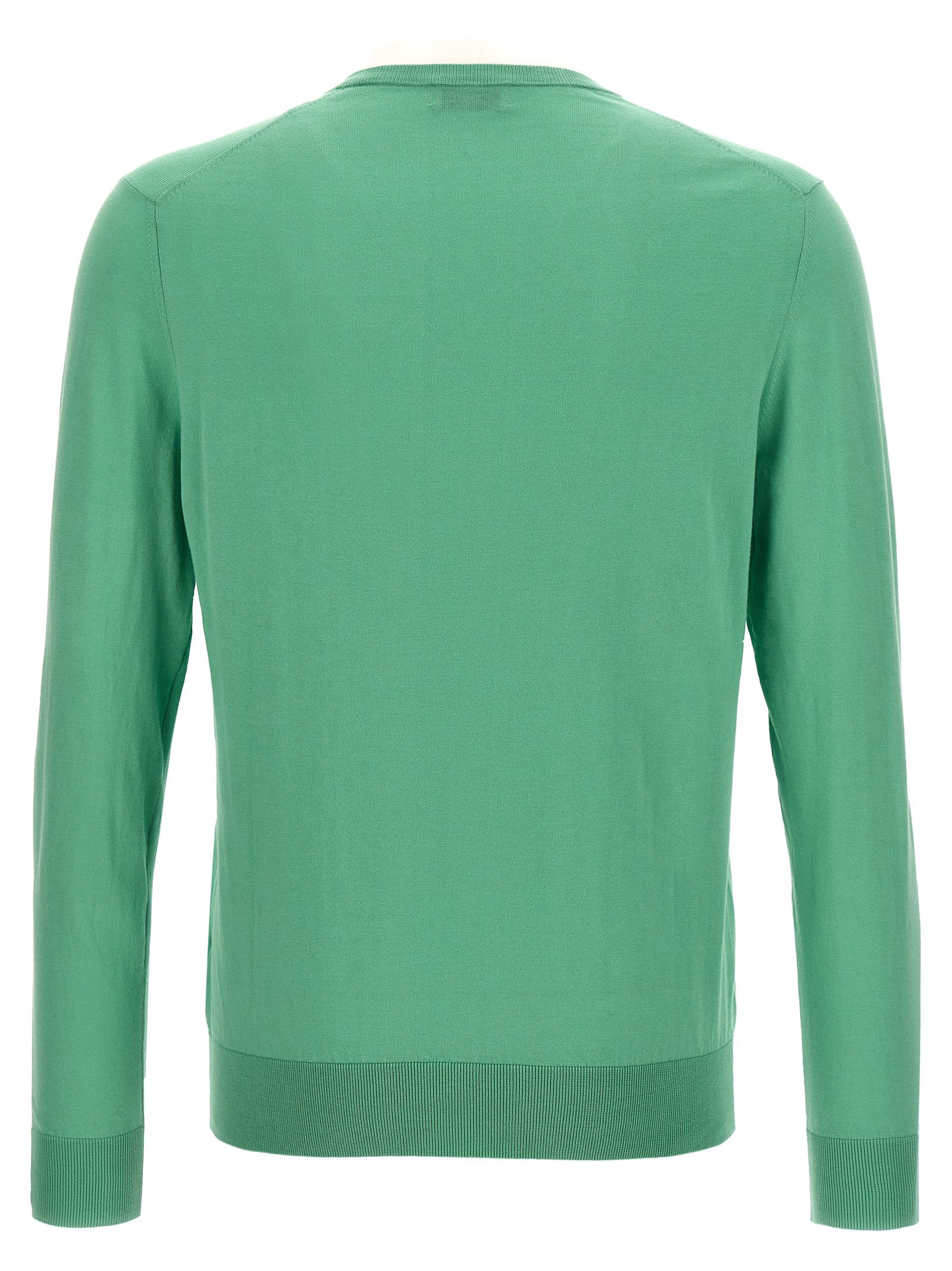 Shop Ballantyne Cotton Sweater In Green