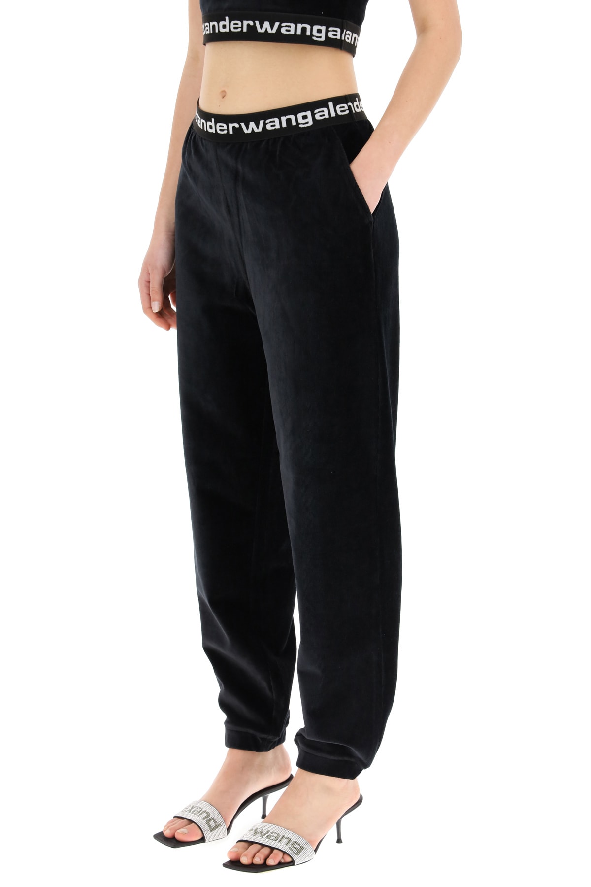 ALEXANDER WANG CORDUROY JOGGERS WITH LOGO