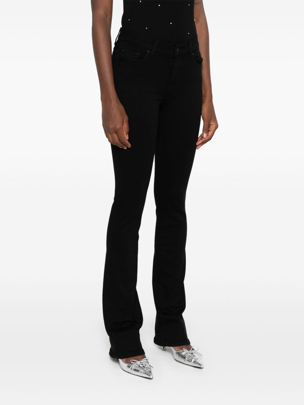 7 For All Mankind Flared Jeans In Multi