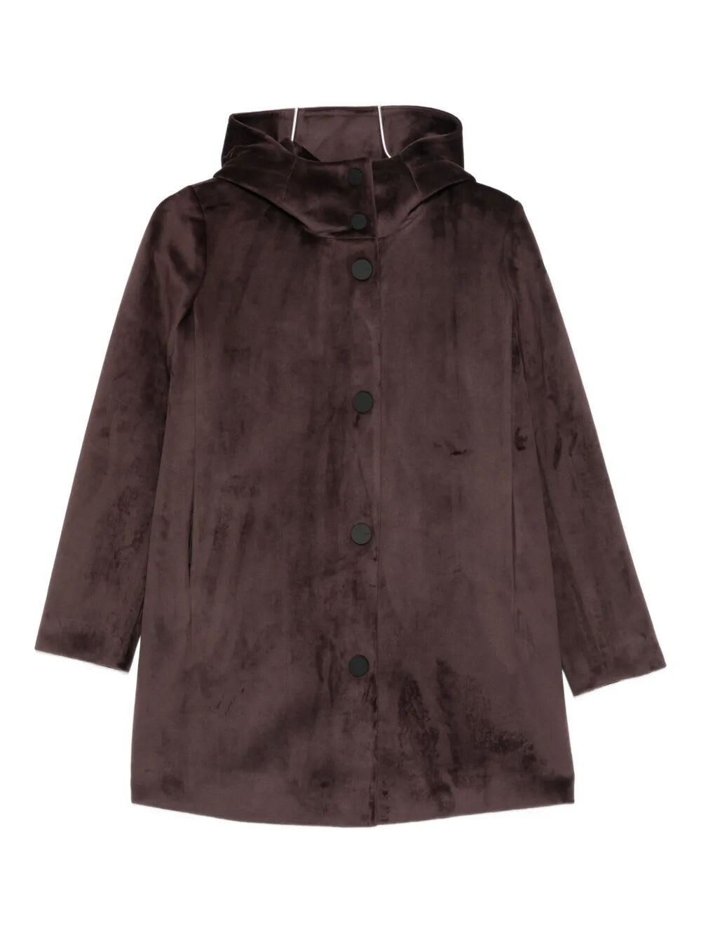 Rrd - Roberto Ricci Design Velour Neo Parka Wom Jkt In Burgundy