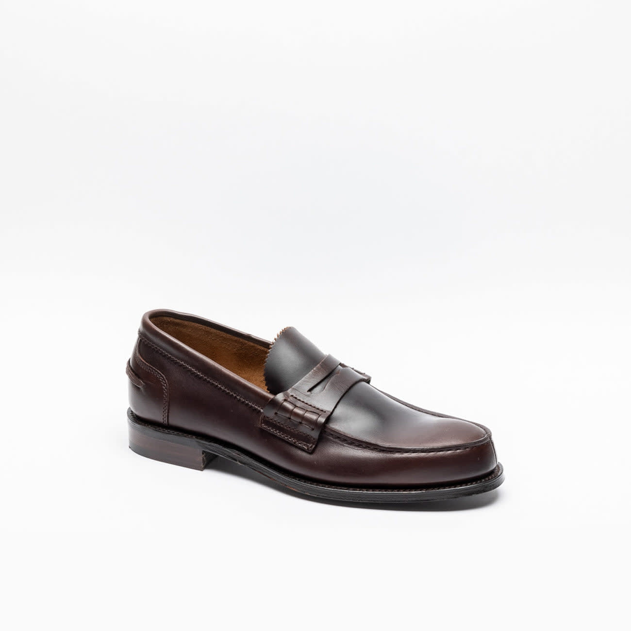 Brown Oxford Pull Up Calf Penny Loafer