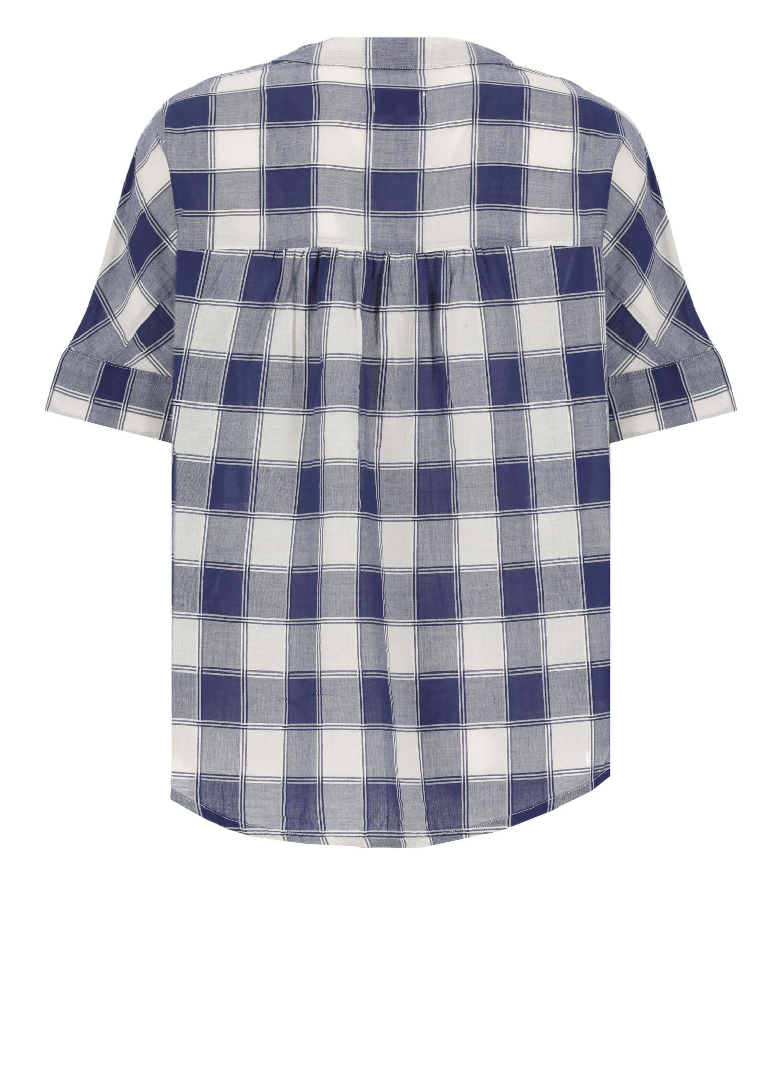Shop Woolrich Check Voile Shirt In Blue