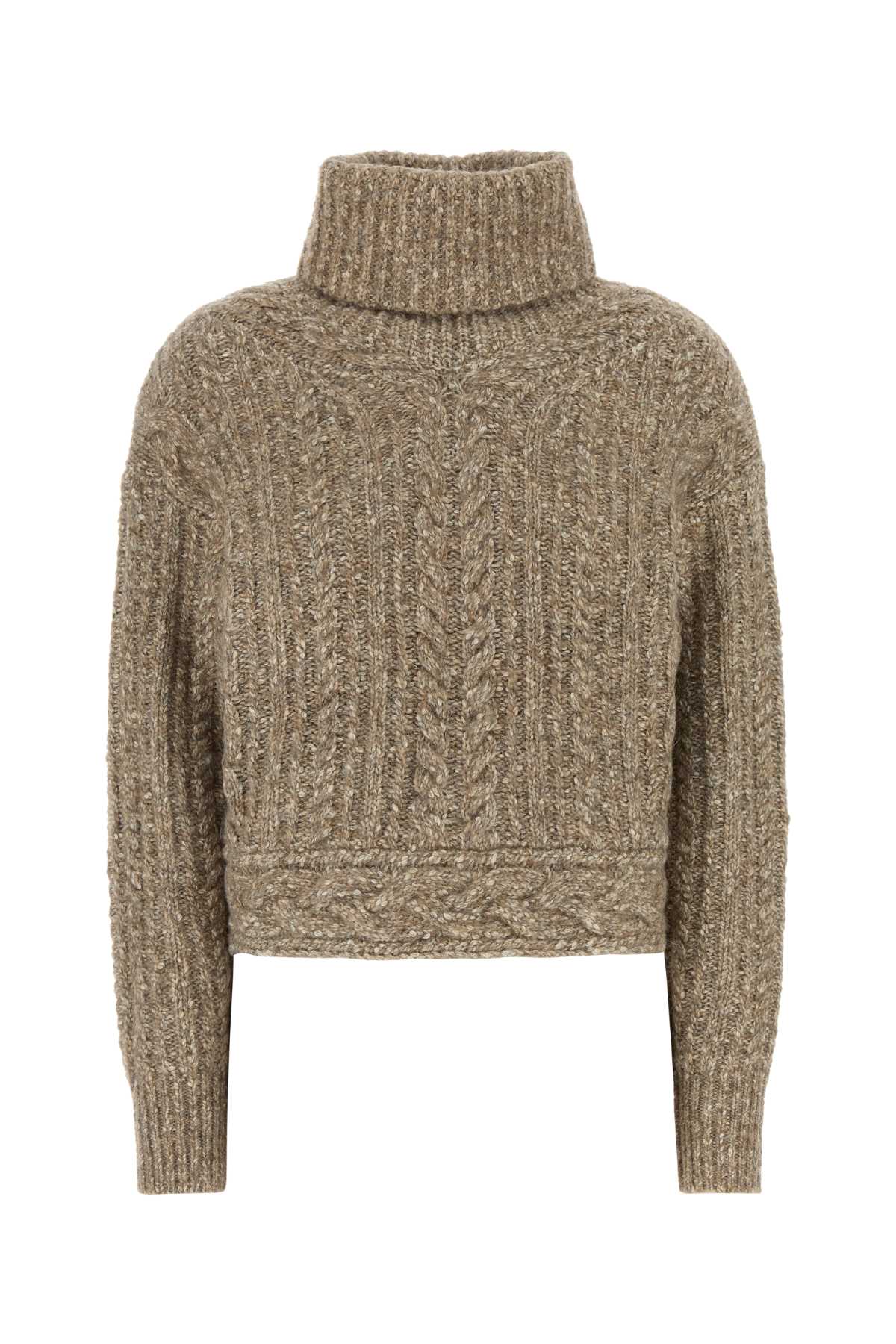 Isabel Marant Étoile Isabel Marant Etoile Multicolor Stretch Cotton Blend Brenda Sweater In Brown
