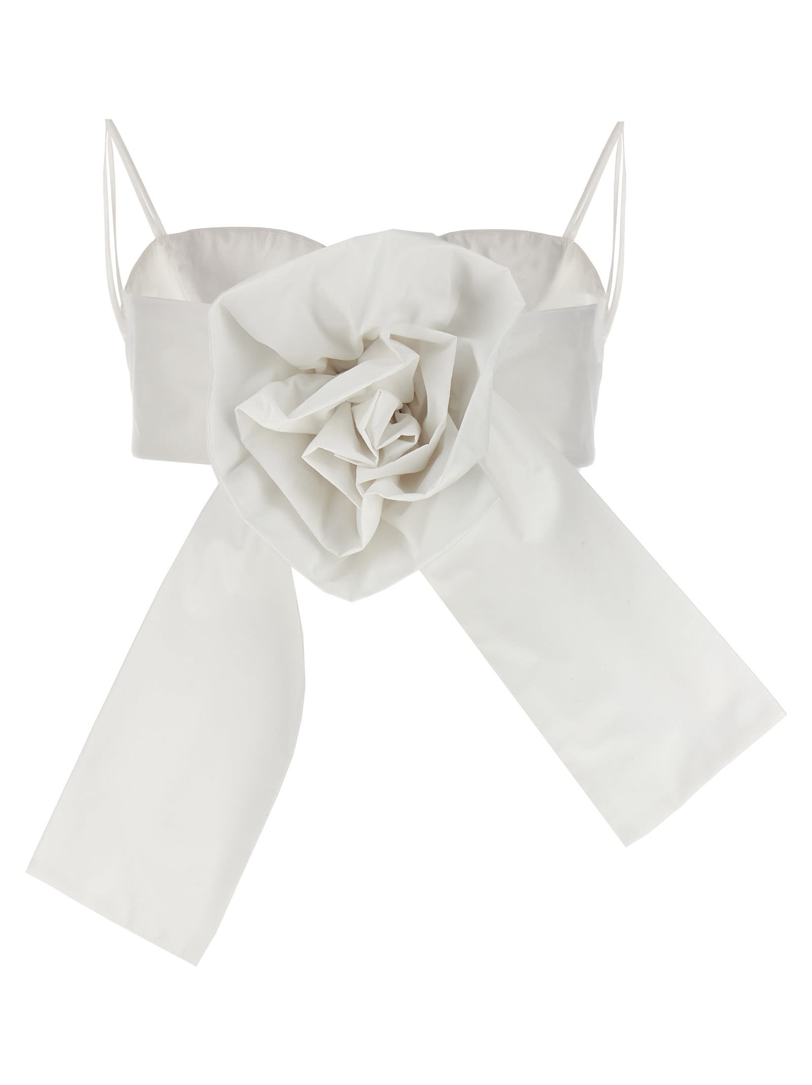 Shop Magda Butrym Rose Sweetheart Bralette In White