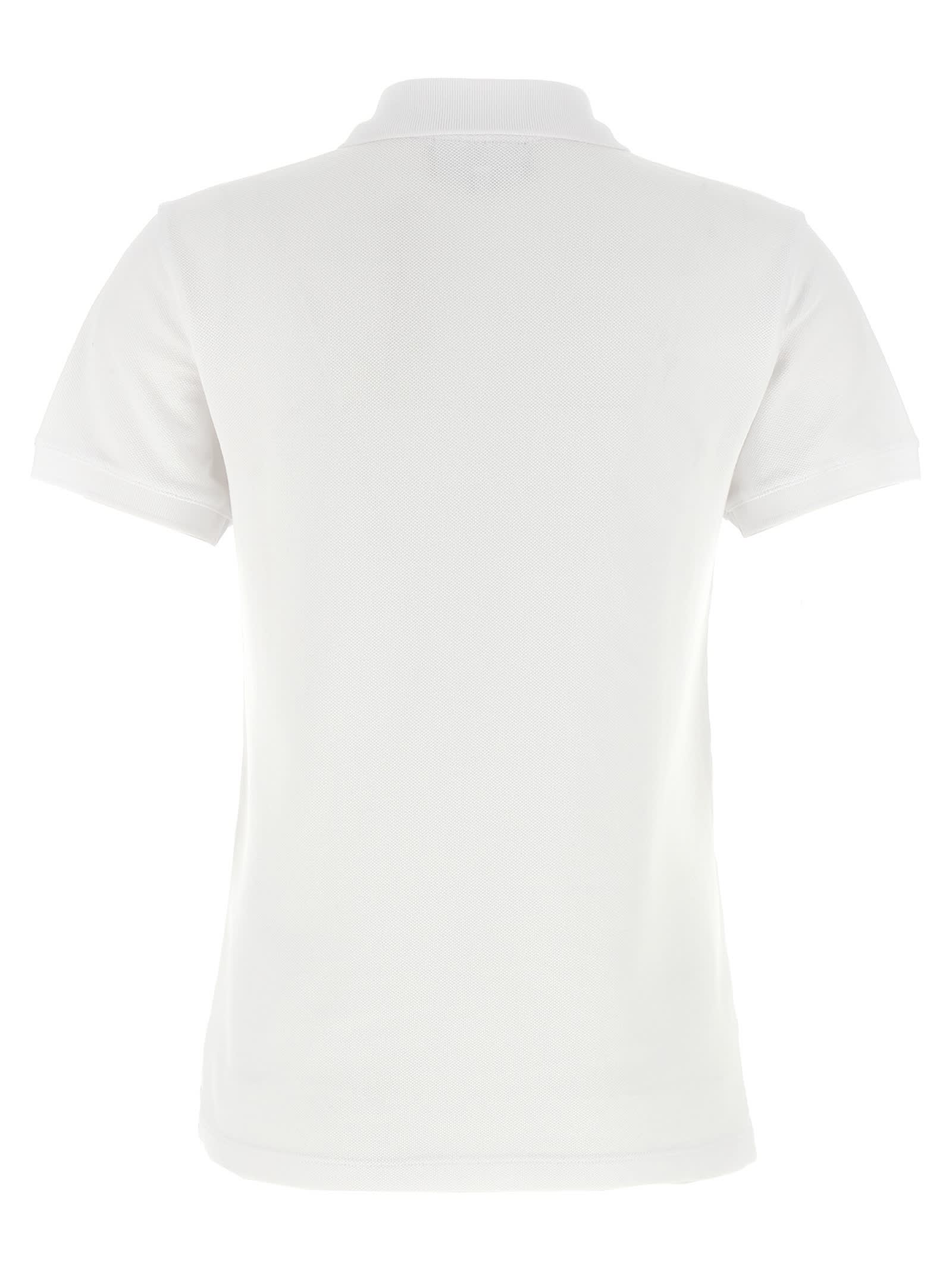 Maison Kitsuné White Cotton Baby Fox Polo Shirt In White