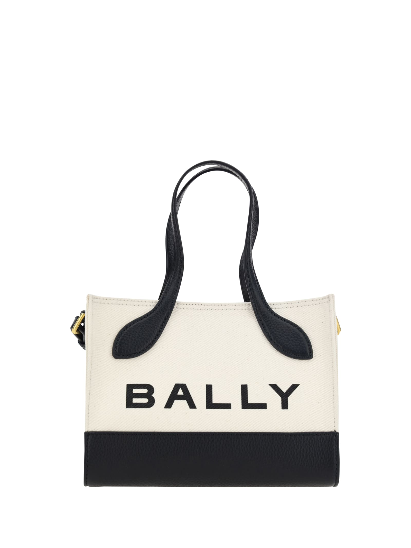 Shop Bally Mini Handbag In Neutrals/black