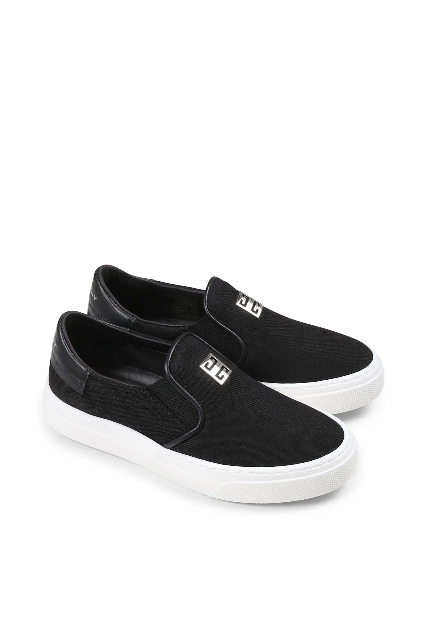 Givenchy Black Sneakers For Kids With 4g Motif In Black