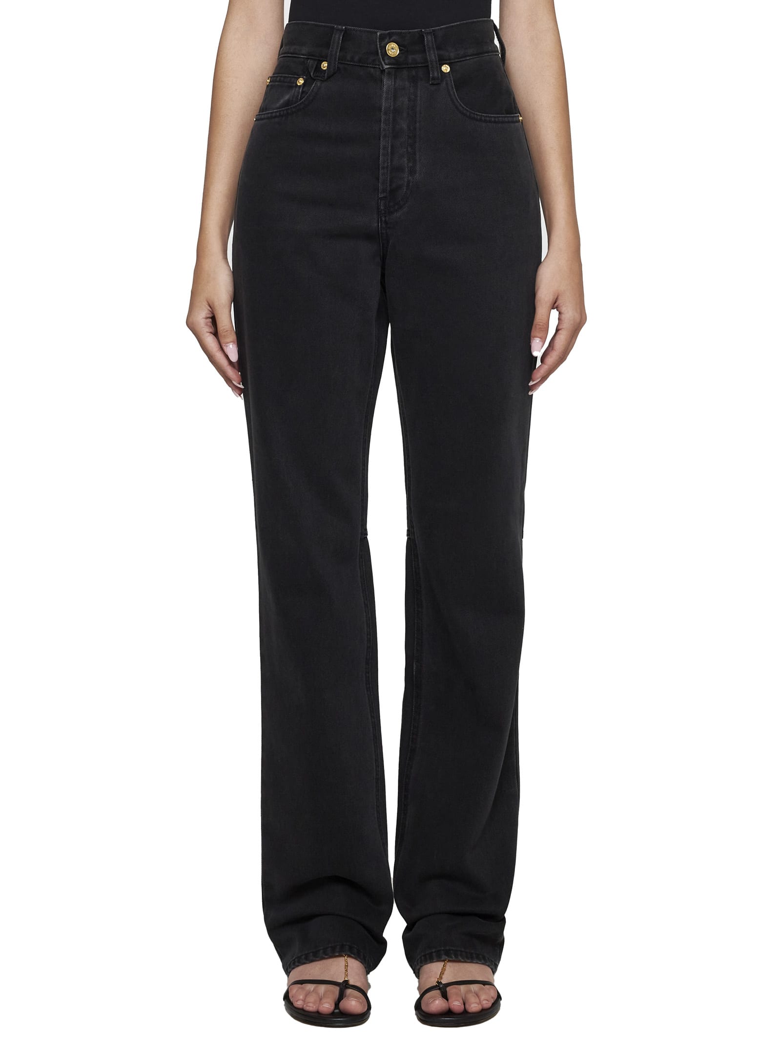 Shop Jacquemus Jeans In Black