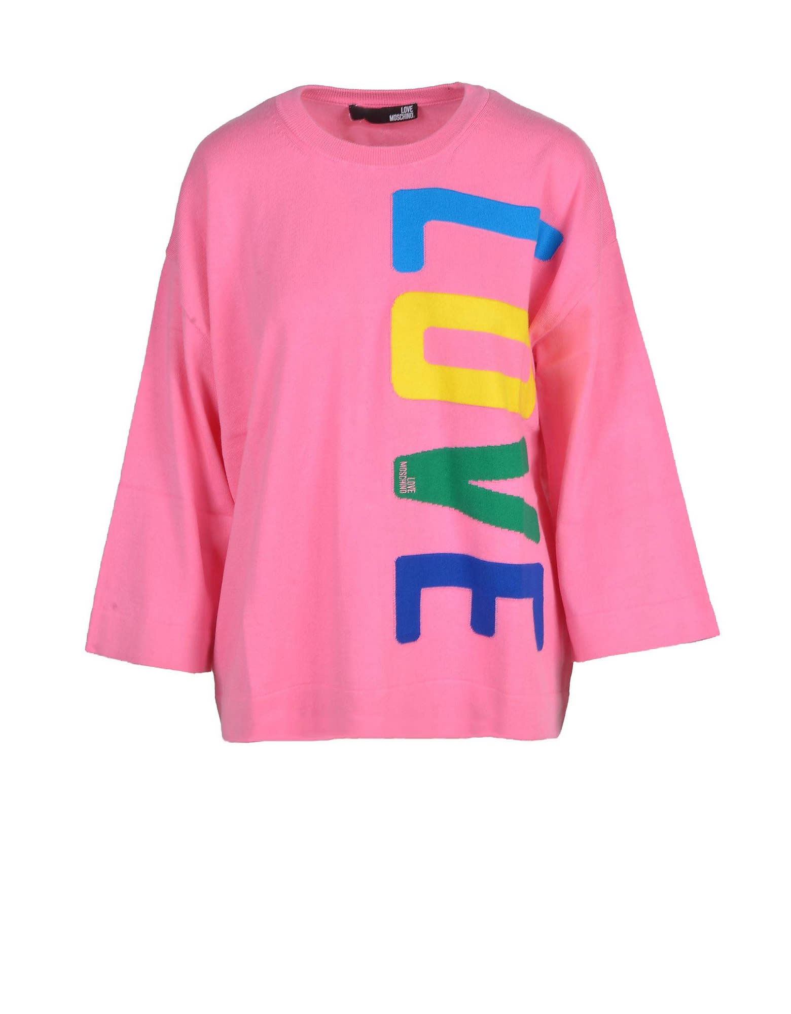 Love Moschino Womens Pink Sweater