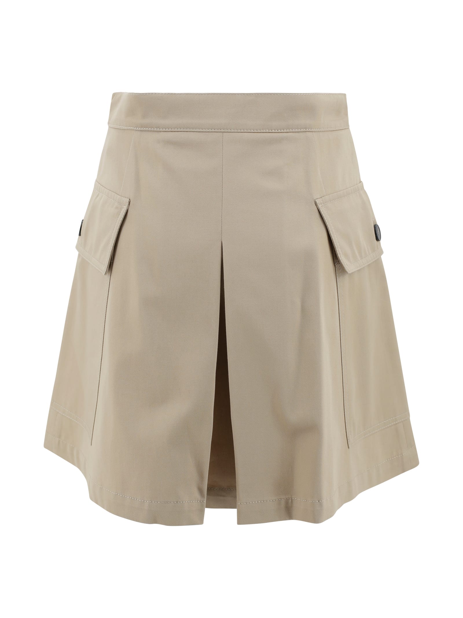 Shop Weekend Max Mara Beige Cotton Zebio Mini Skirt