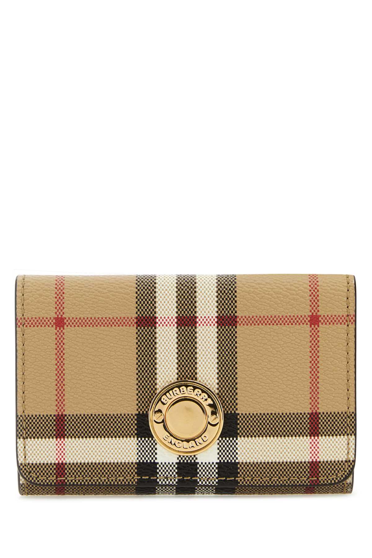 Shop Burberry Printed Canvas Wallet In Archivebeige