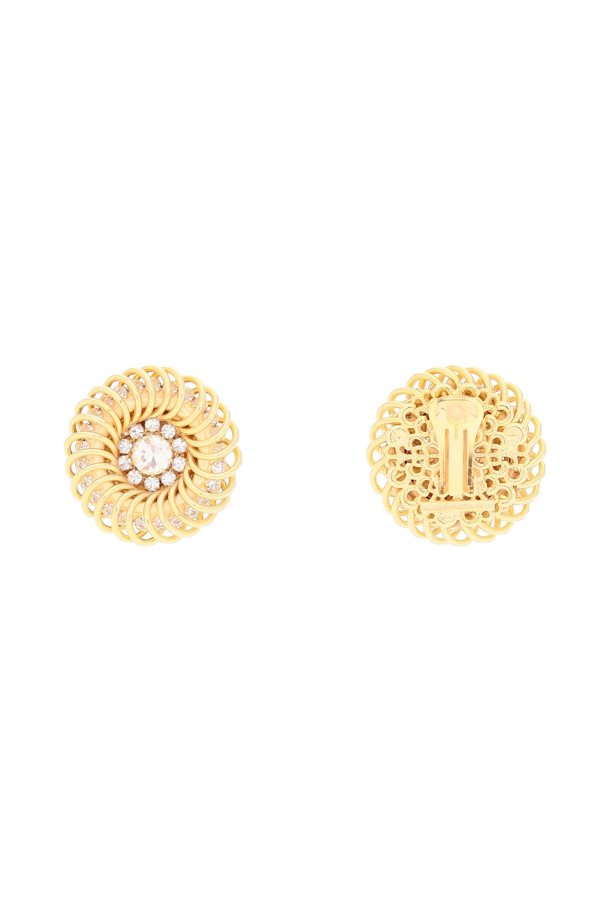 Shop Alessandra Rich Spiral Earrings In Cry Gold (gold)