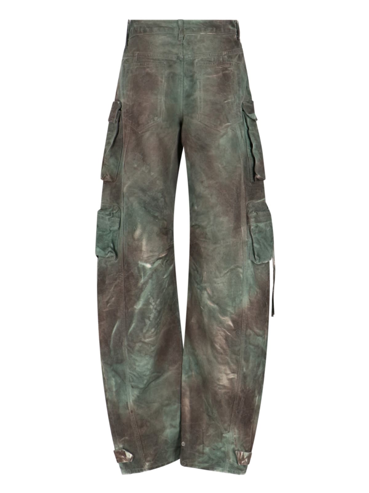 Shop Attico Oversize Fern Pants In Green