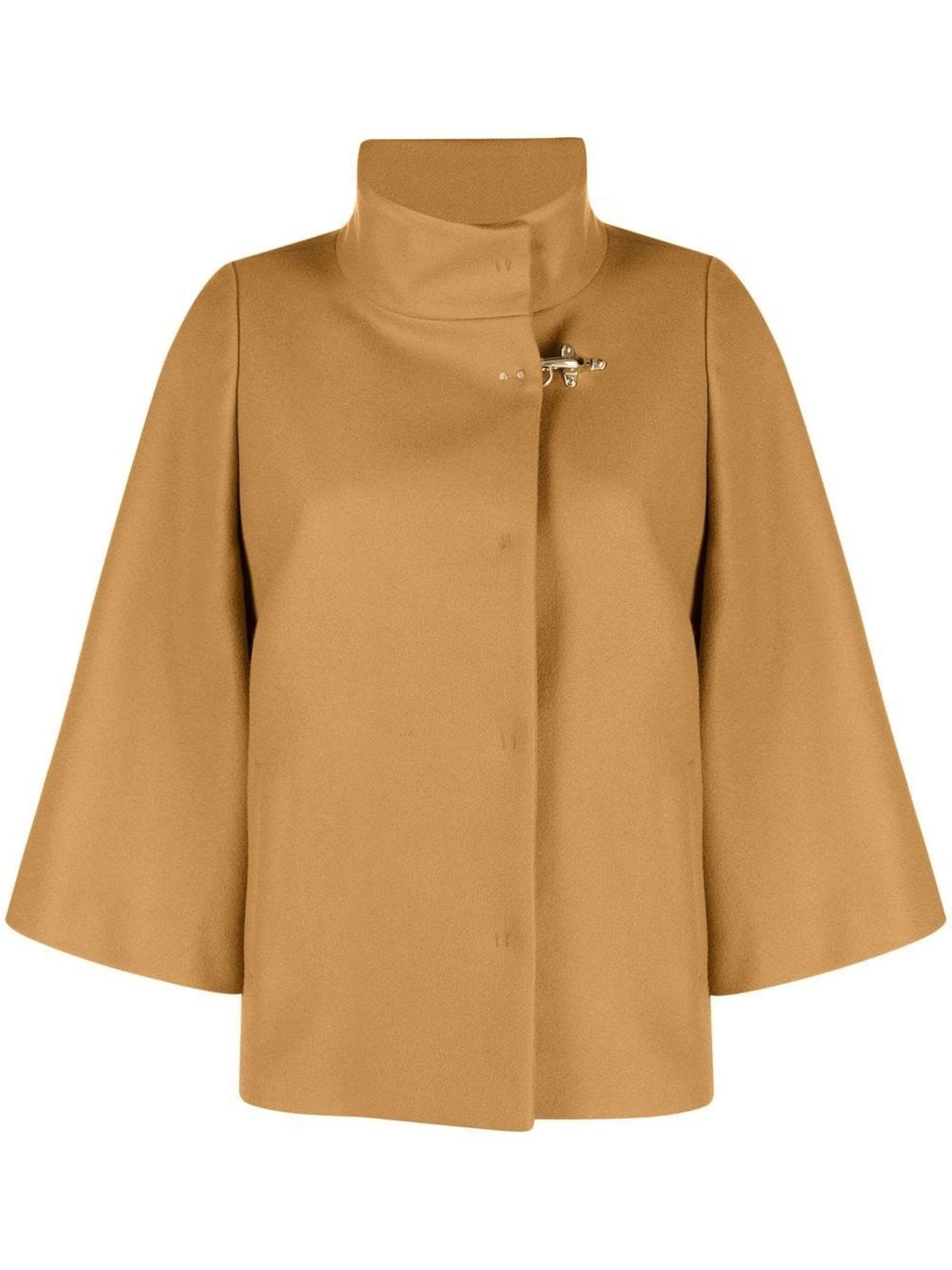 Fay Brown Wool-blend Fabric Cape